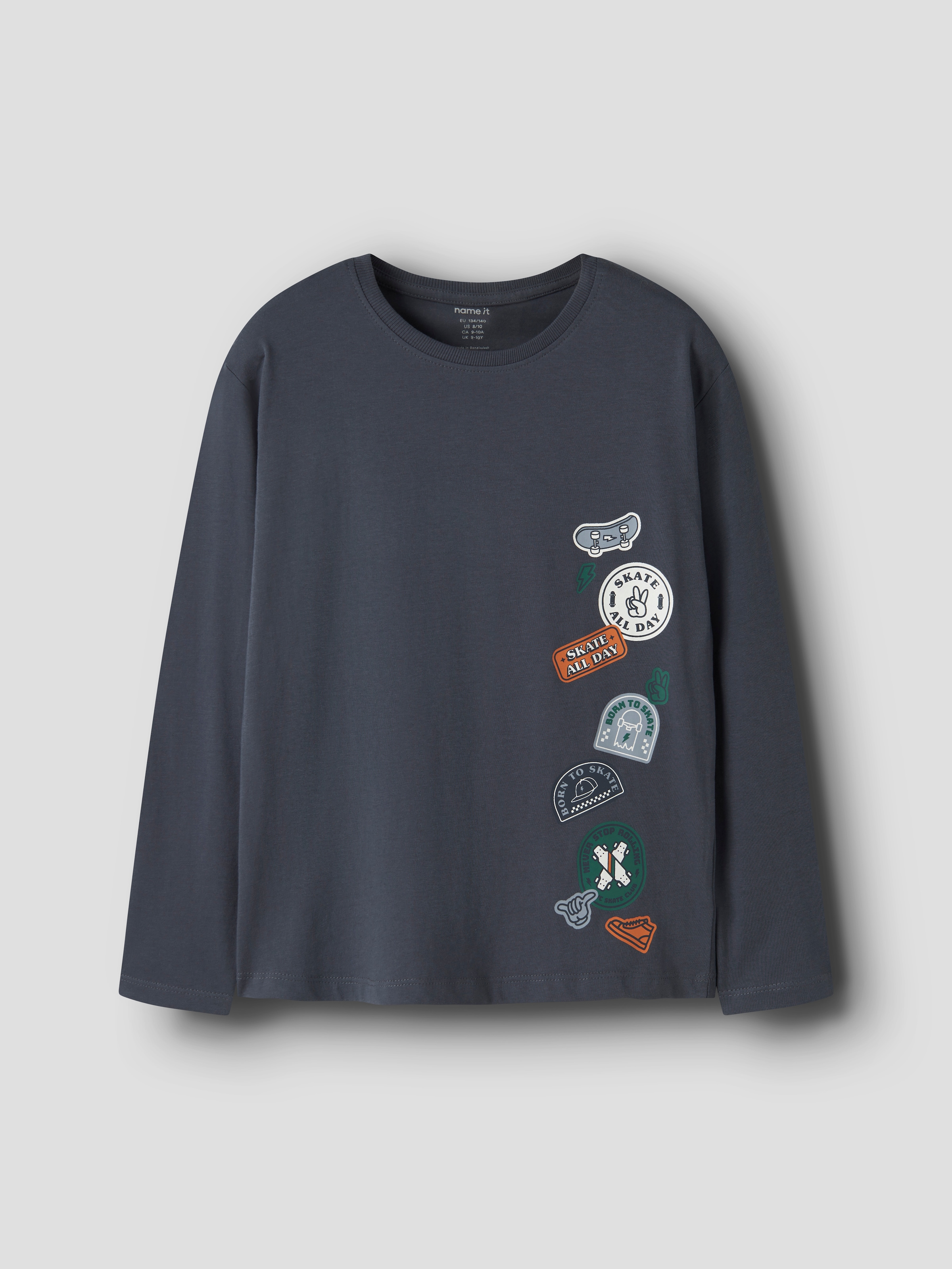 Name It T-shirt à manches longues »NKMVAGNO 2P LS LOOSE TOP« Paquet, pack de 2, 2 Coton, coupe ample, imprimé