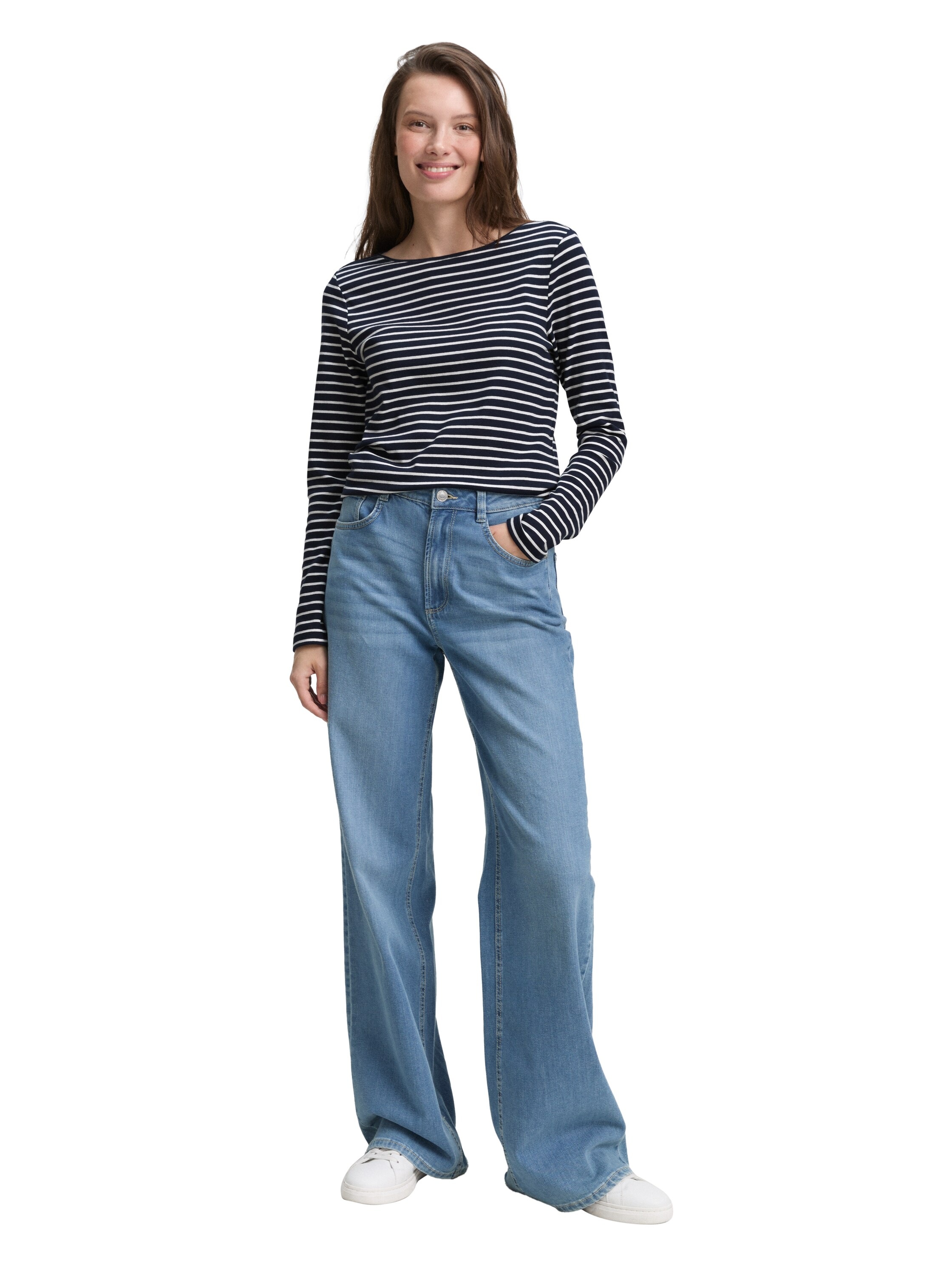 TOM TAILOR Langarmshirt, mit Streifen Muster