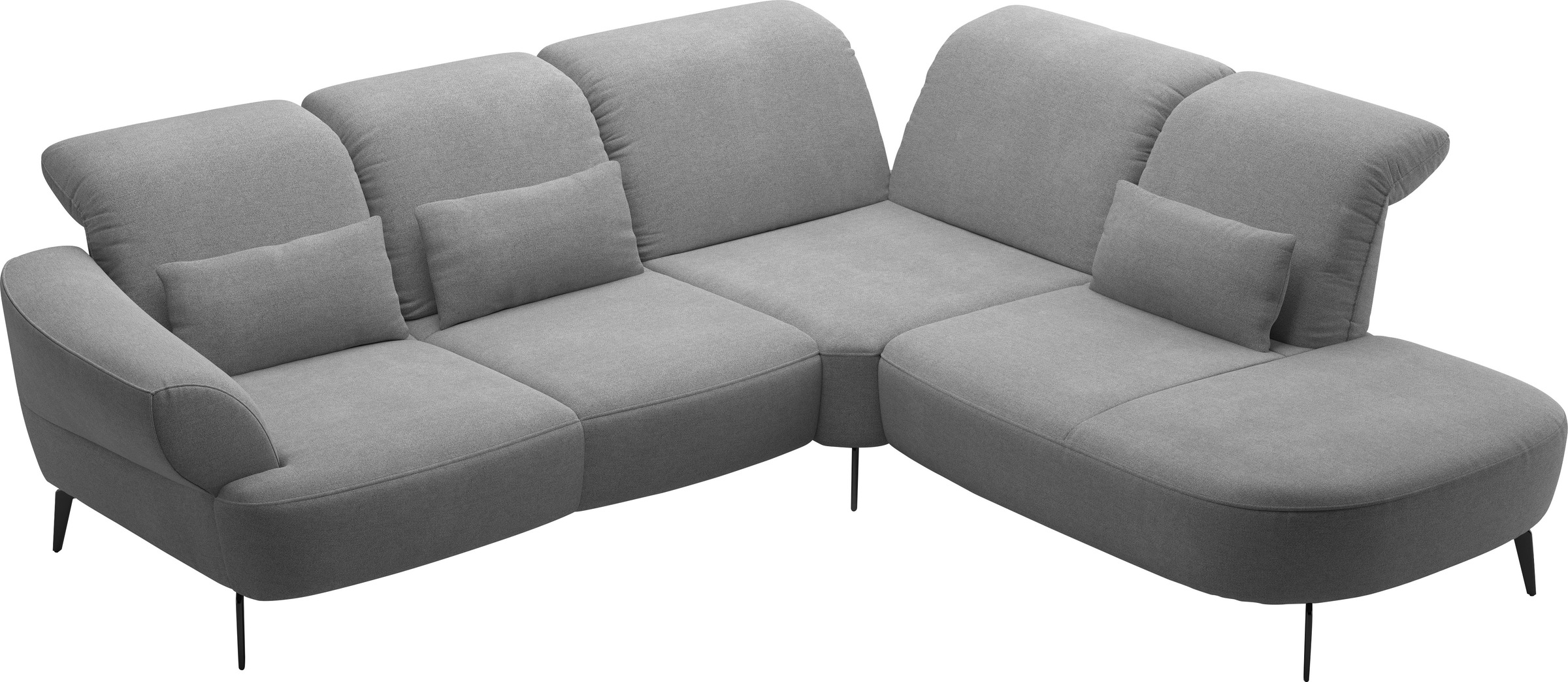 sit&more Ecksofa »Dance, L-Form, inkl. Sitztiefenverstellung«, inkl. Click&Seat, optional mit Kopfteilverstellung