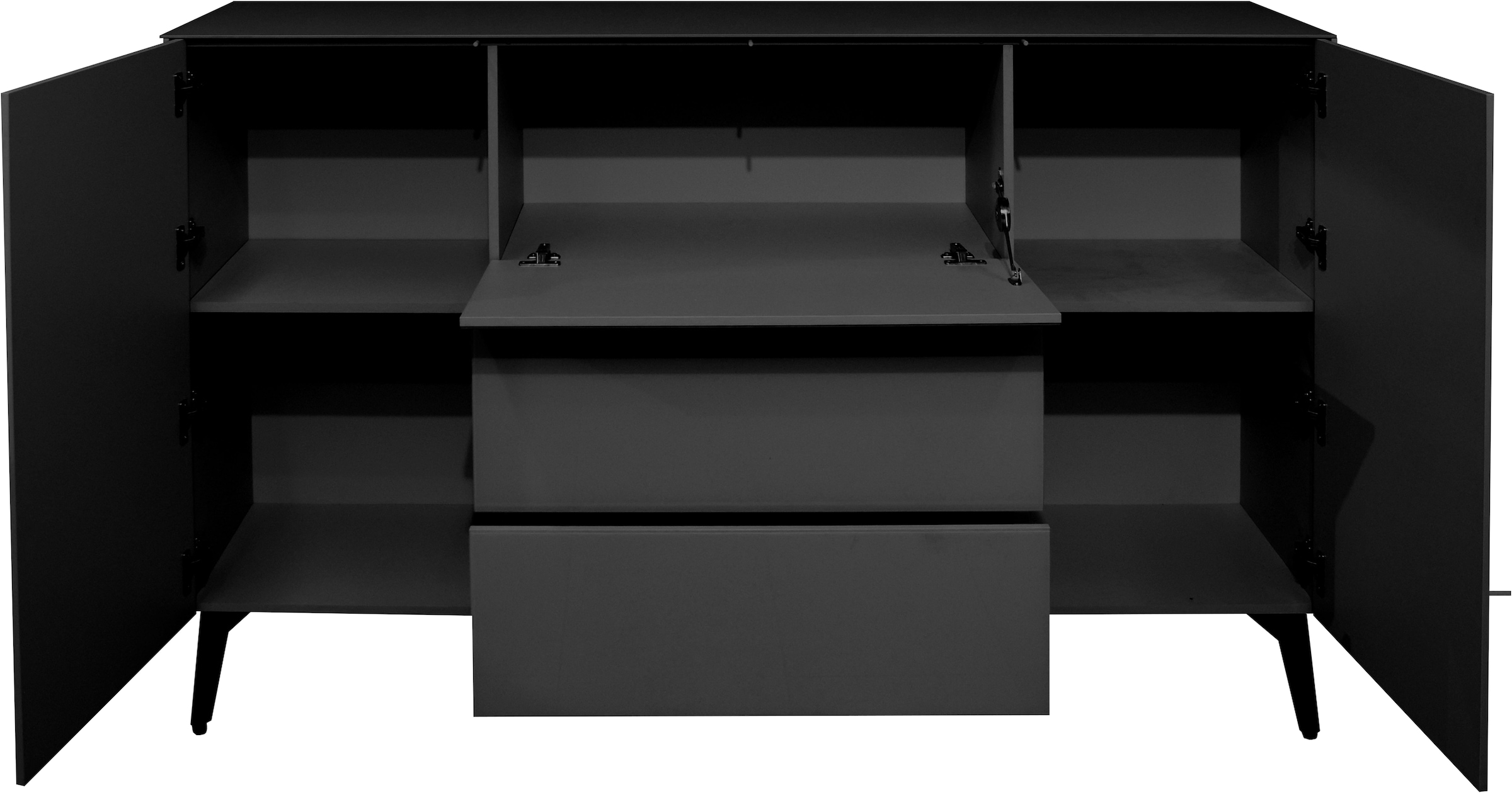 Mäusbacher Kommode »Imola TOPSELLER!«, Kommode mit Glasfront und Glasoberplatte