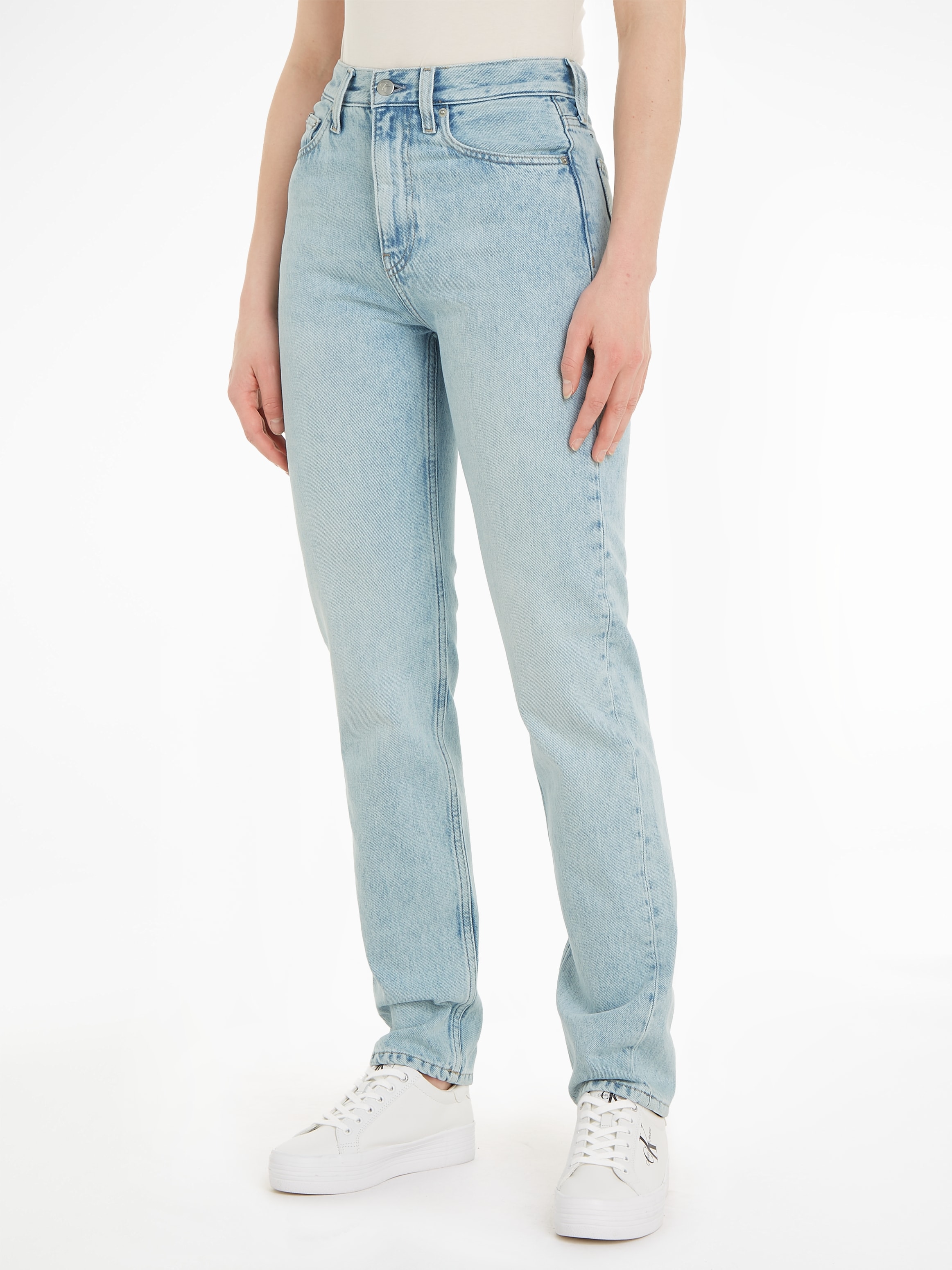 SLIM STRAIGHT«, Klein Jeans »AUTHENTIC Calvin im Straight-Jeans 5-Pocket-Style kaufen ♕ versandkostenfrei