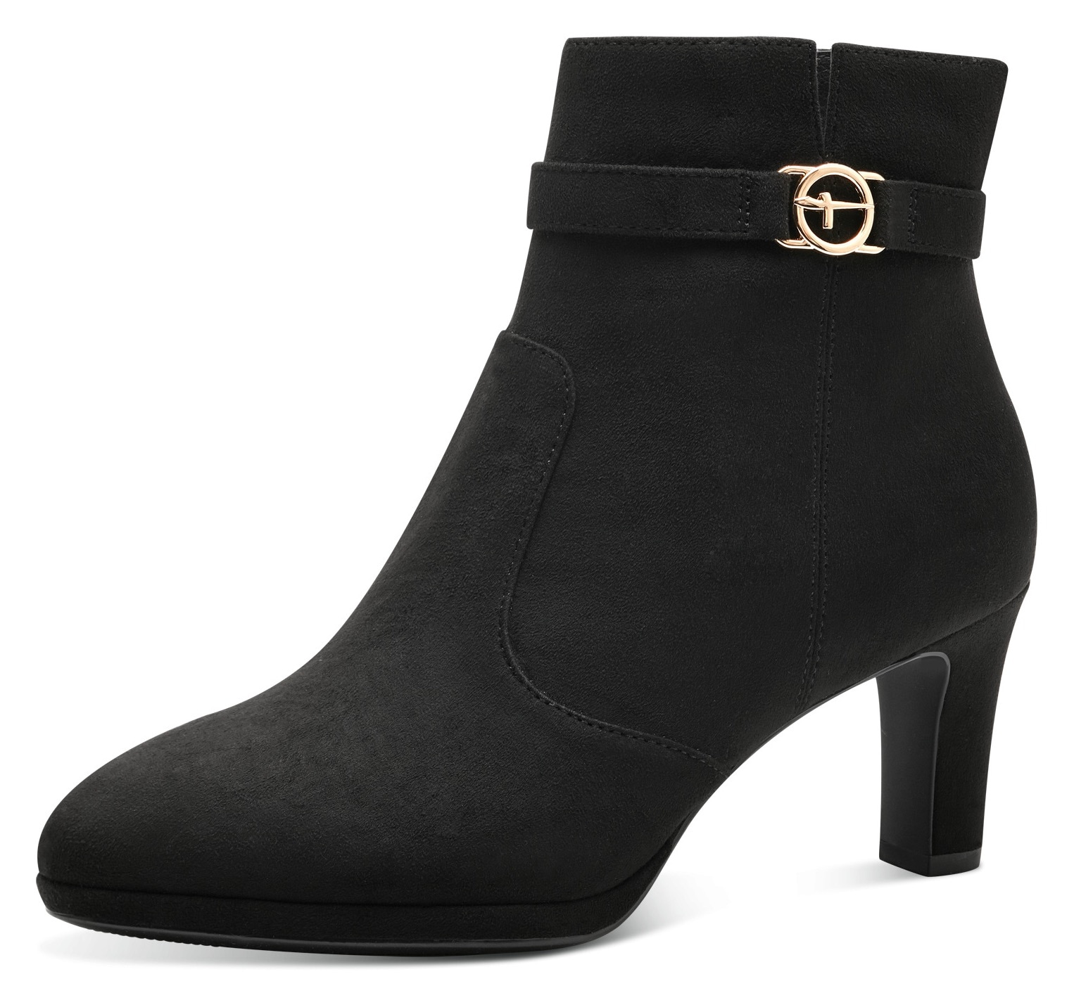 Image of Tamaris Stiefelette Trichterabsatz, Abendschuh mit elegantem Zierriemchen mit Logoemblem