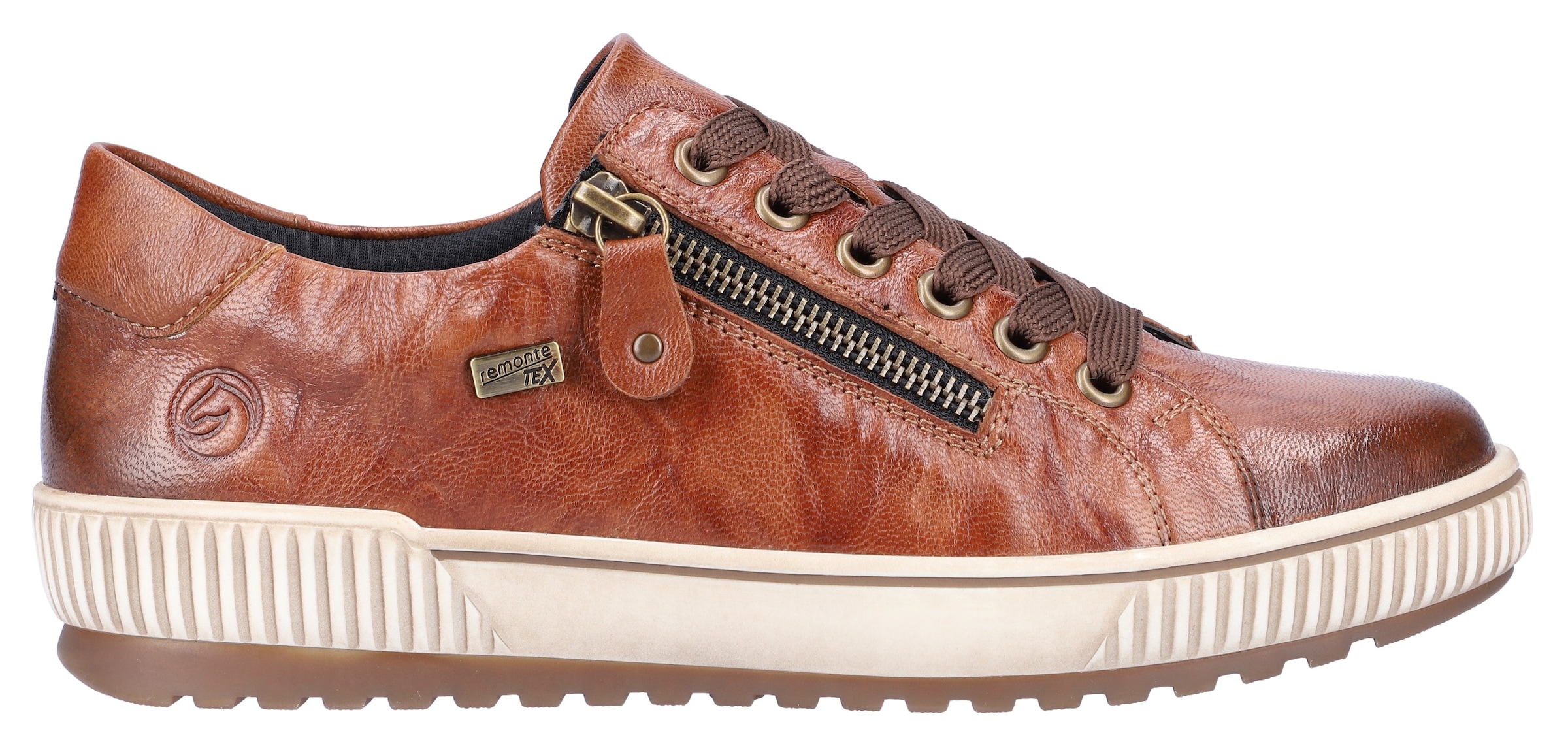 Remonte Plateausneaker, Freizeitschuh, Halbschuh, Schnürschuh mit Aussenreissverschluss