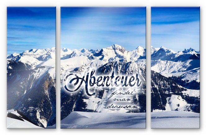 Image of Wall-Art Mehrteilige Bilder »Abenteuer finden (3-teilig)«, (Set, 3 St.) bei Ackermann Versand Schweiz
