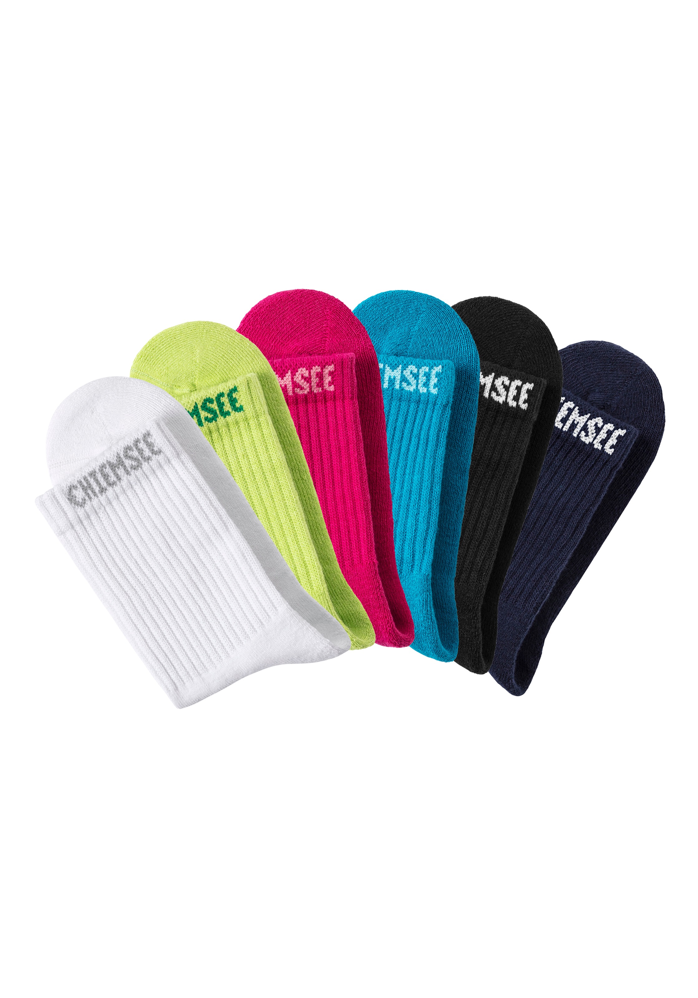 Chiemsee Tennissocken, (Packung, 6 Paar), mit eingestricktem Markennamen