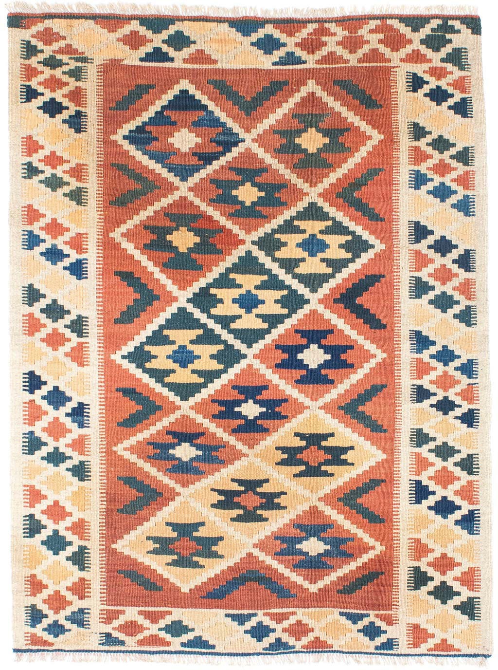 Image of morgenland Wollteppich »Gabbeh Minimal Multicolore 206 x 154 cm«, rechteckig, 2 mm Höhe, Handgeknüpft bei Ackermann Versand Schweiz