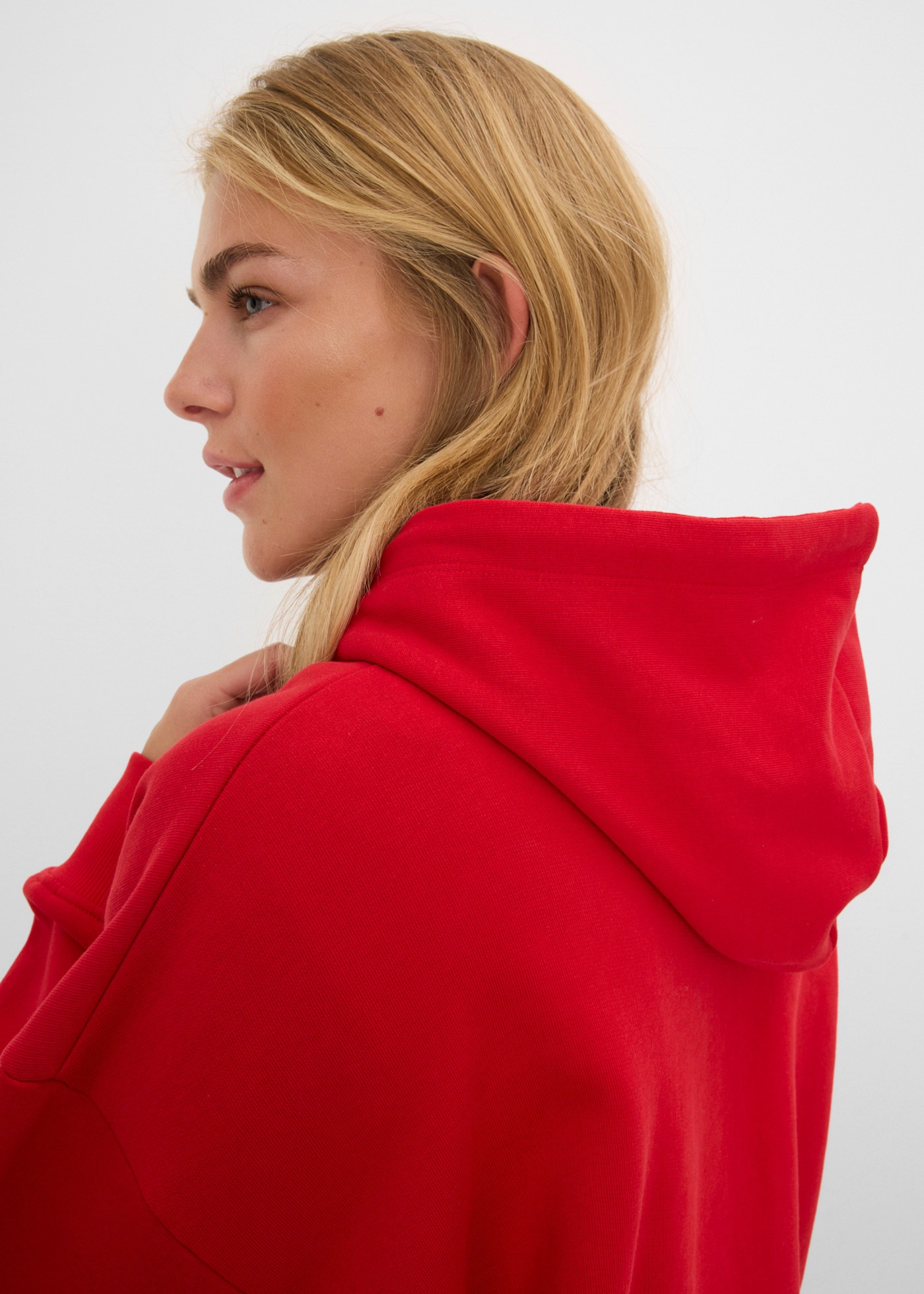 bonprix Hoodie , Oversize-Passform, mit Druck, Langarm, aus Baumwolle, im Casual-Stil
