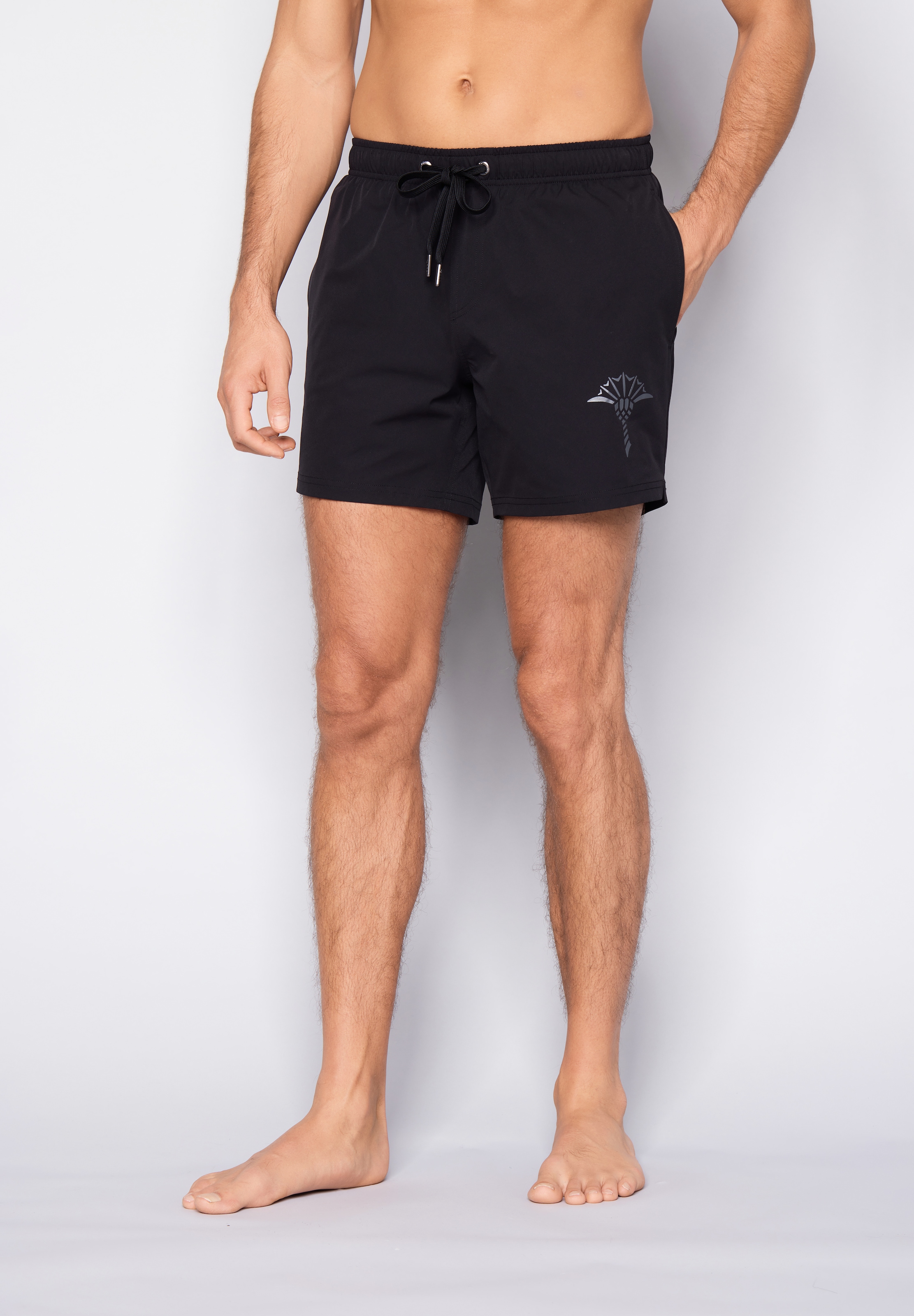 JOOP! Short de bain »Solid Cornflower« avec poches latérales et cordon de serrage