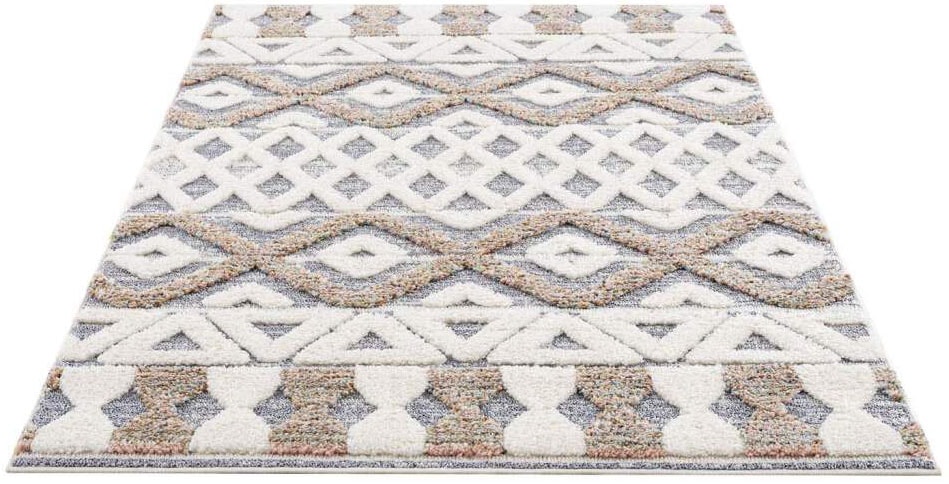 Image of Carpet City Hochflor-Teppich »Focus«, rechteckig, 20 mm Höhe, Boho-Teppich, besonders weich, 3D-Effekt, Rauten Design, ideale Teppiche für Wohnzimmer & Schlafzimmer bei Ackermann Versand Schweiz