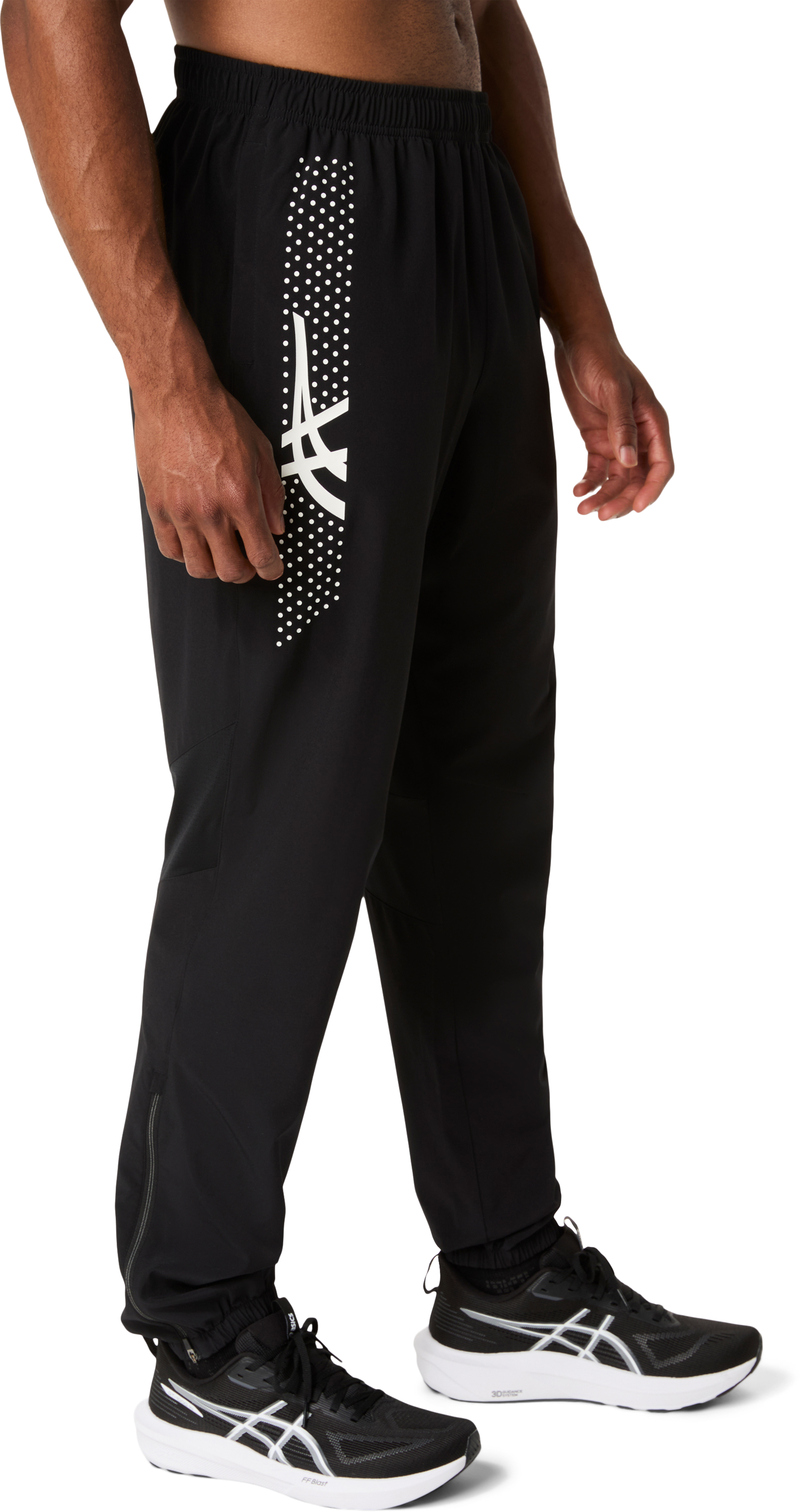 Asics Pantalon de course »ICON PANT«  avec poche pour portable à l'arrière de la ceinture, bas de jambe avec fermeture éclair latérale