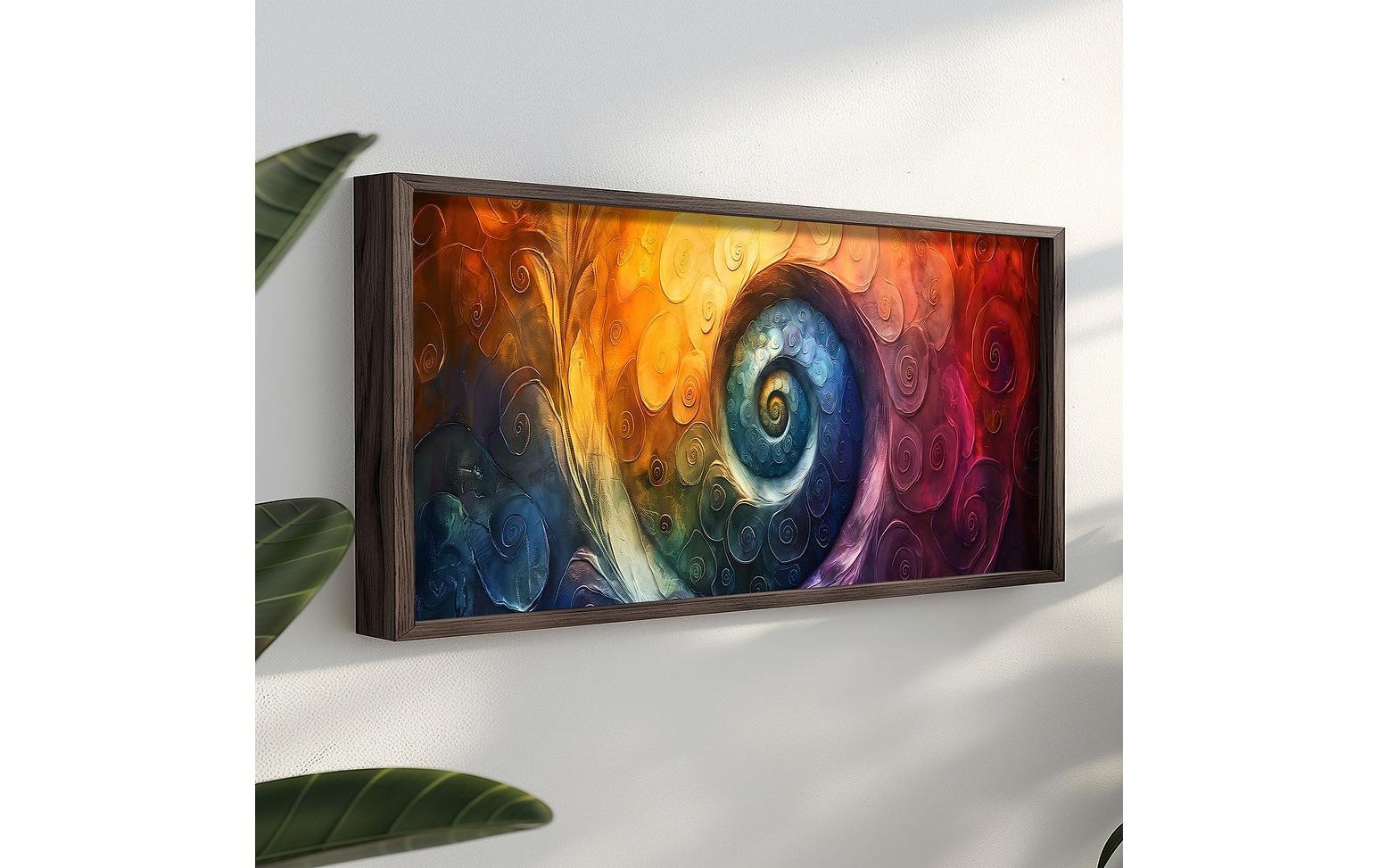 Wandbild »Wallxpert Wirbel 120 x 40 cm«, Muster