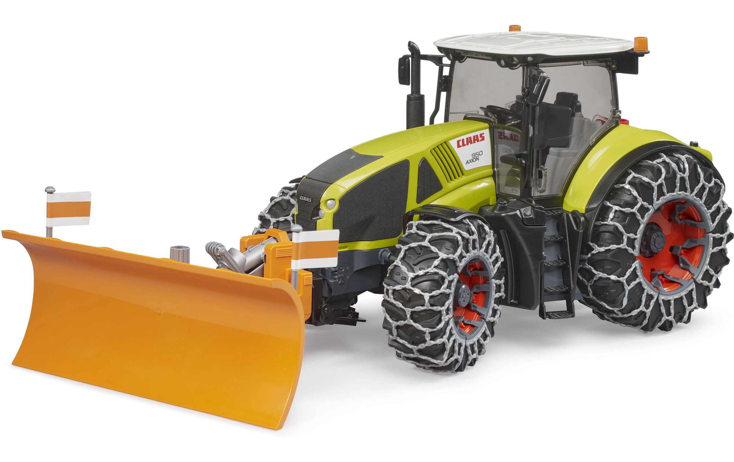 Bruder® Spielzeug-Traktor »Traktor Claas Axion 950 mit Schneeketten und Räumschild«