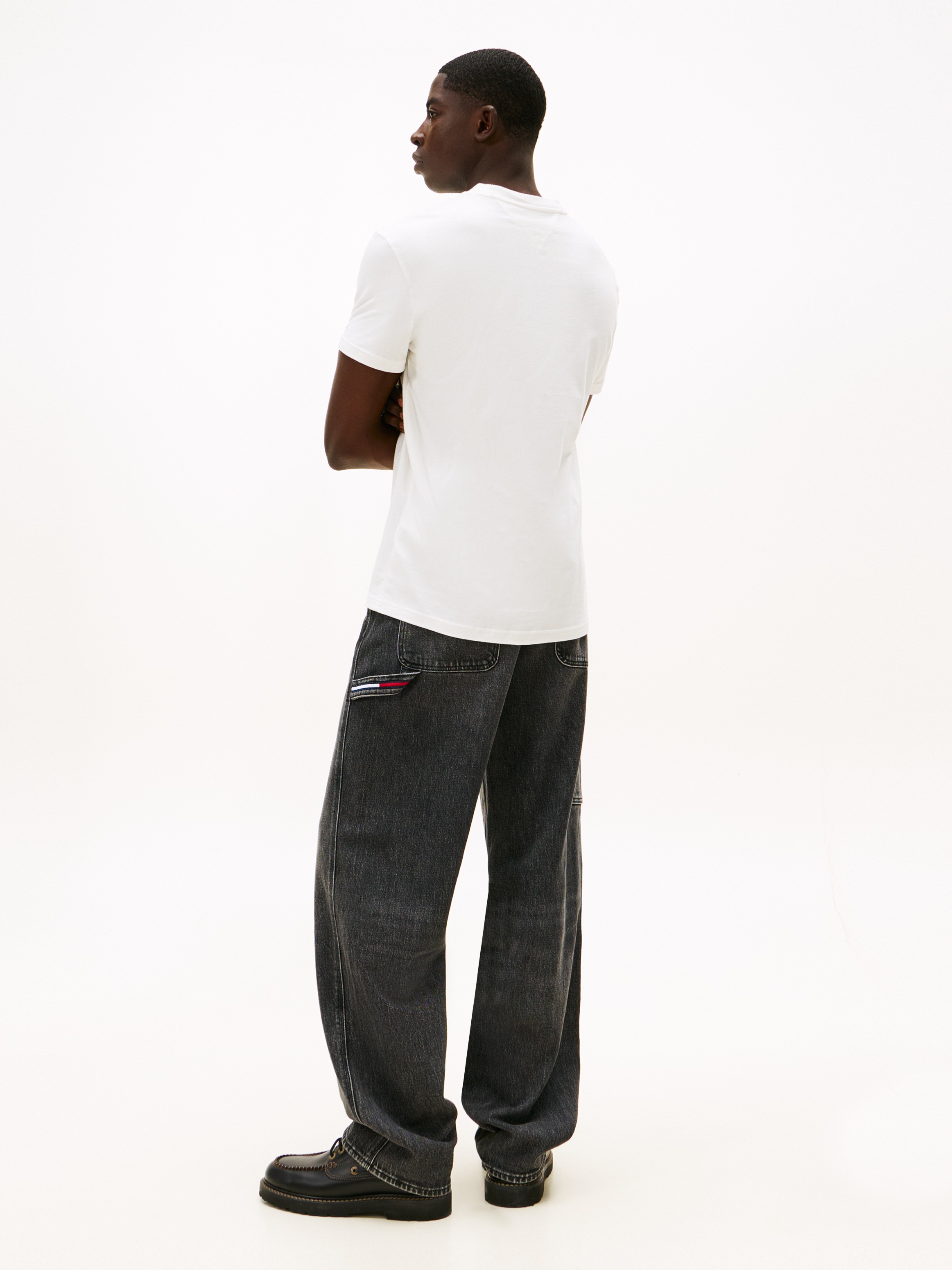 Tommy Jeans Shirt à col rond »TJM BILLS FONT« regular fit, Rundhals, bedruckt