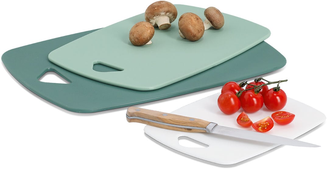 Zeller Present Planche à découper »Set aus Kunststoff, 3-tlg.« hygienisch, kratzfest, flexibel