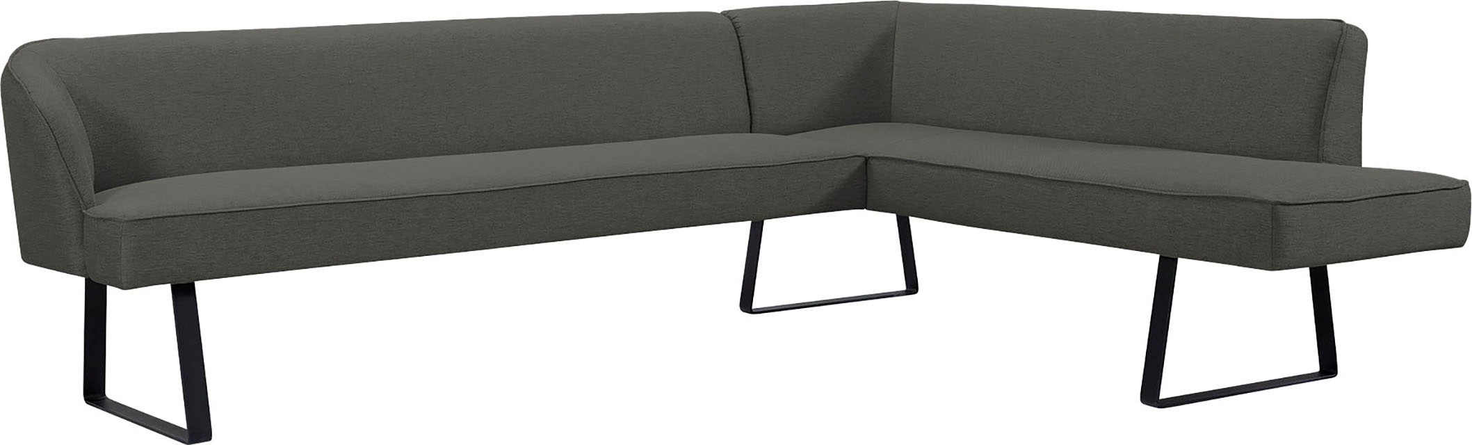 exxpo - sofa fashion Eckbank »Americano« mit Keder und Metallfüssen, Bezug in verschiedenen Qualitäten