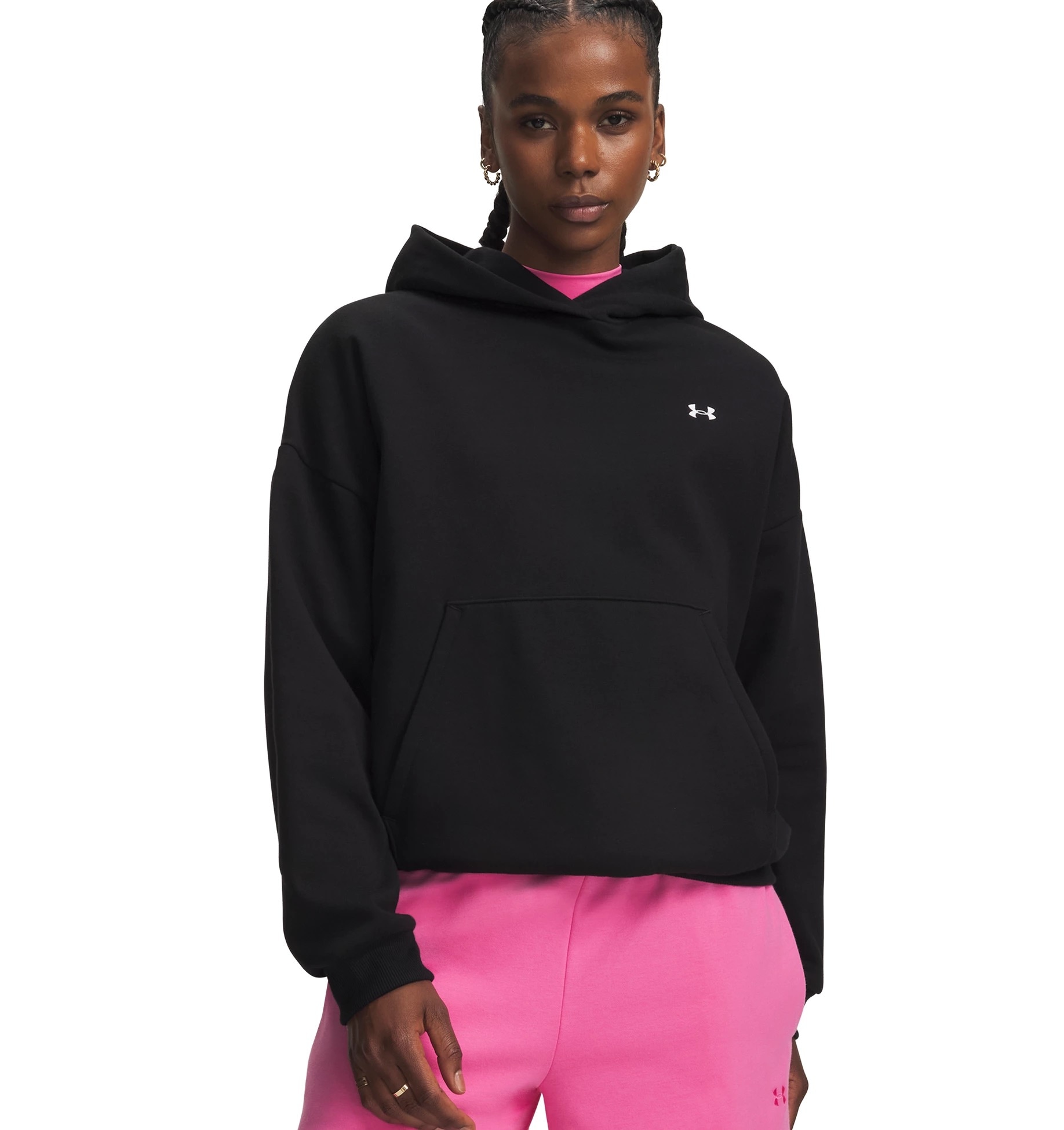 Image of Under Armour Kapuzensweatshirt "ICON FLEECE HOODIE", sportlicher Stil, aus Baumwolle und Polyester, auch in grossen Grössen