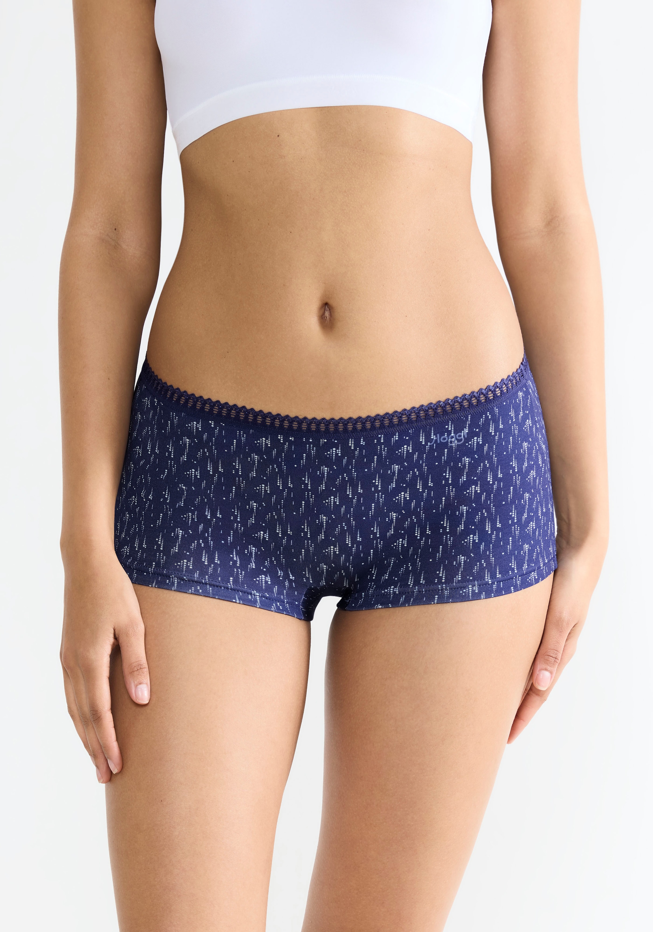 sloggi Panty »GO Crush« 3er Pack,  mit Spitzendetails, Cotton-Mix