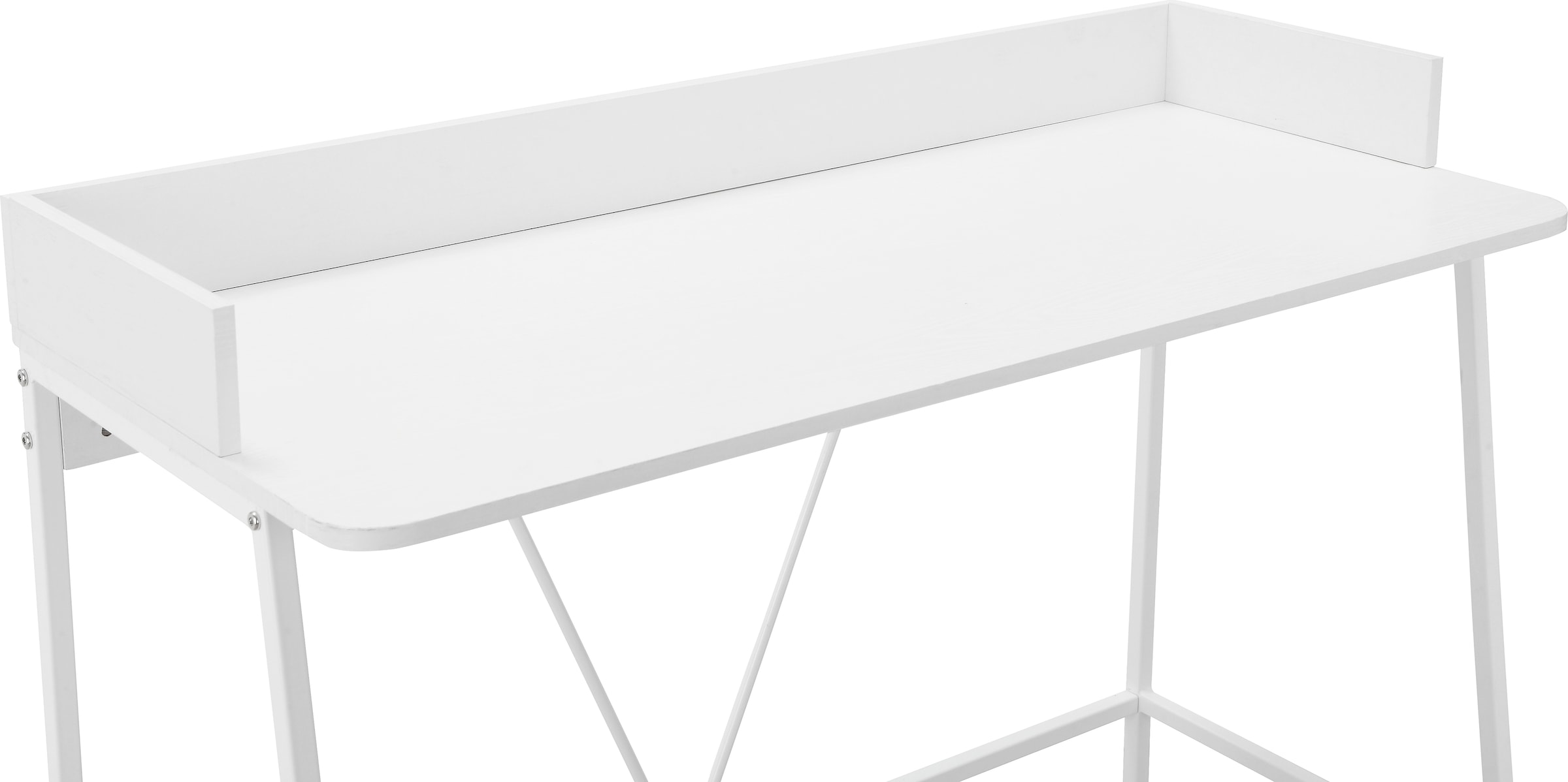 INOSIGN Schreibtisch »Jullian«, (1 St.), weisses Gestell aus Metall, Breite 120 cm