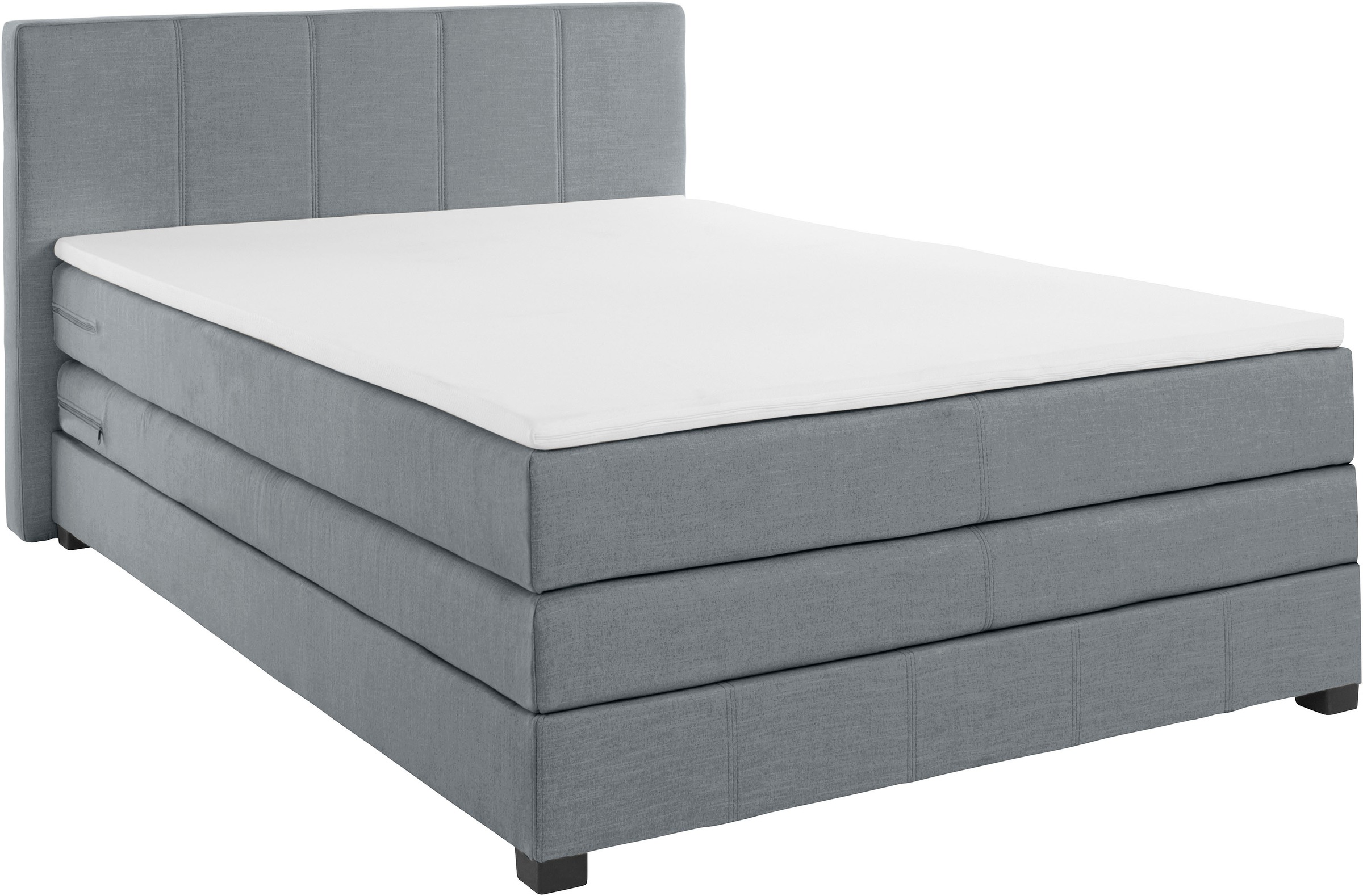 GOODproduct Boxspringbett »Peetu«, Taschenfederkern-Matratze, in 4 Breiten und 4 Farben, incl. Topper
