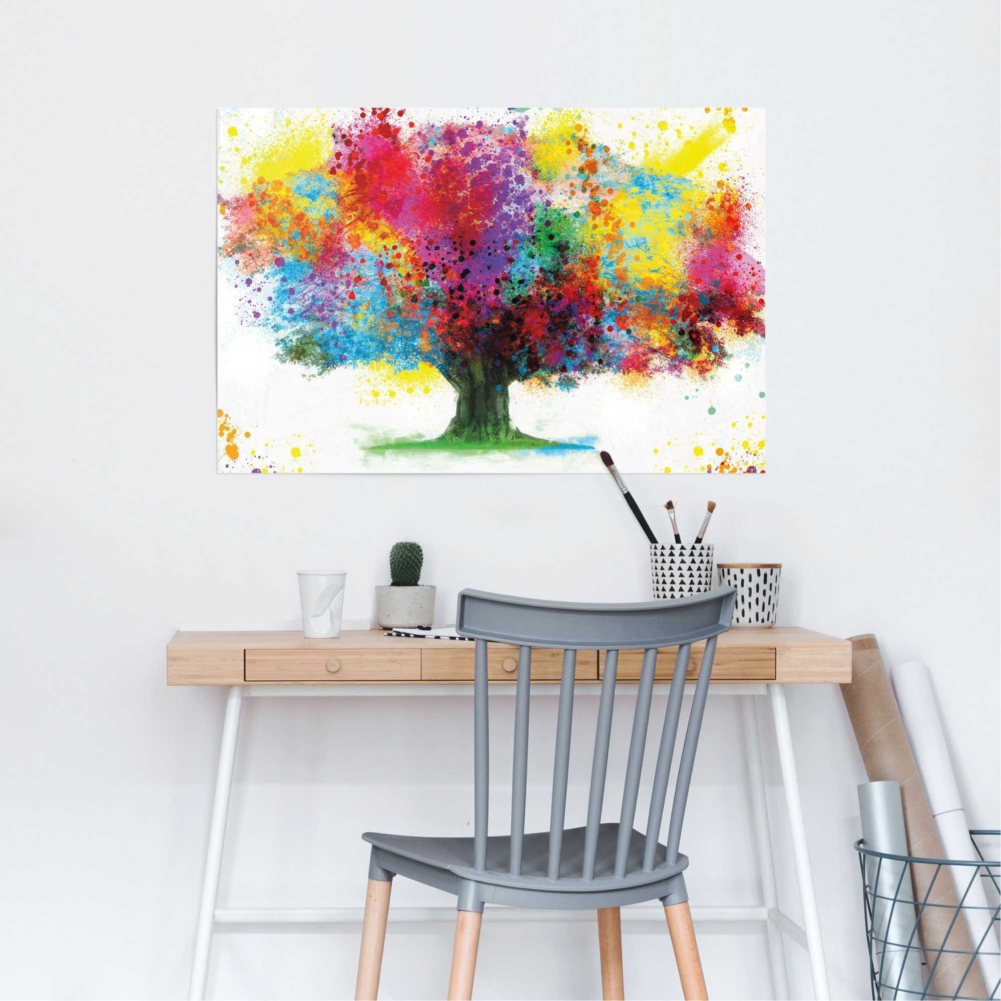 Reinders Poster "Farbkleckse Baum" 1 Stk. tlg.