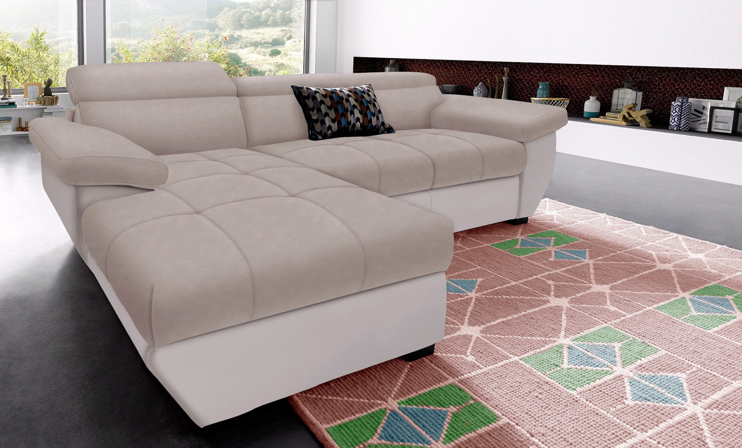 COTTA Ecksofa »Speedway L-Form« mit Kopfteilverstellung, wahlweise mit Bettfunktion & Bettkasten