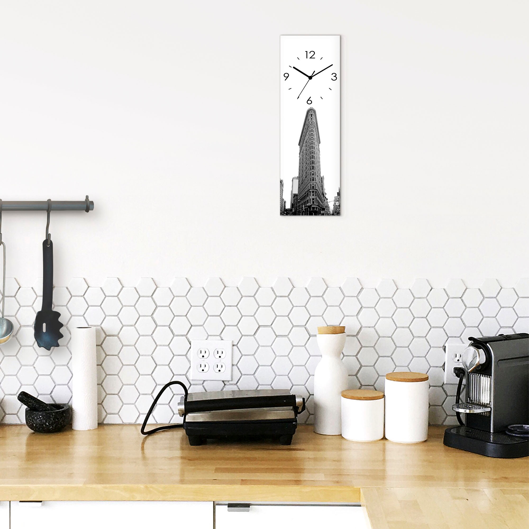 Artland Wanduhr »Flatiron Building New York« wahlweise mit  Quarz- oder Funkuhrwerk, lautlos ohne Tickgeräusche