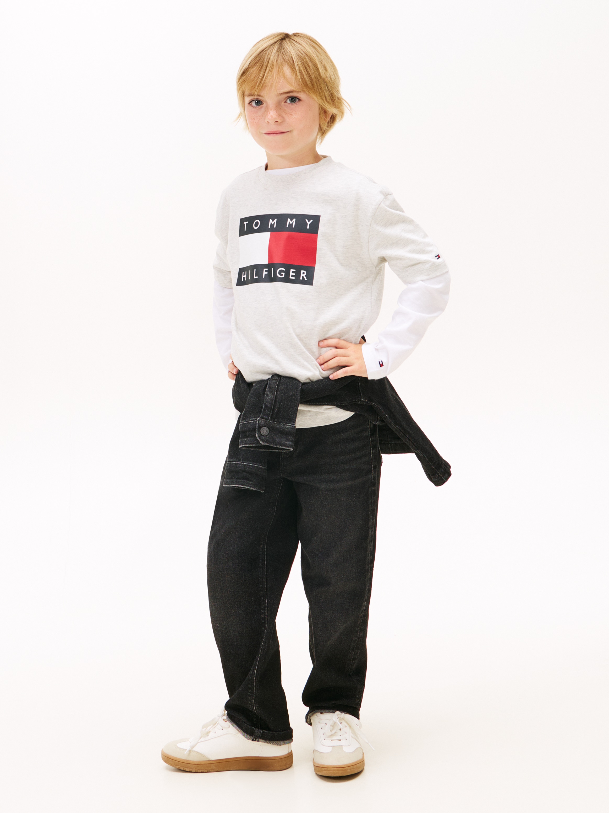 Tommy Hilfiger T-shirt coupe régulière, pour enfants jusqu’à 16 ans, imprimé