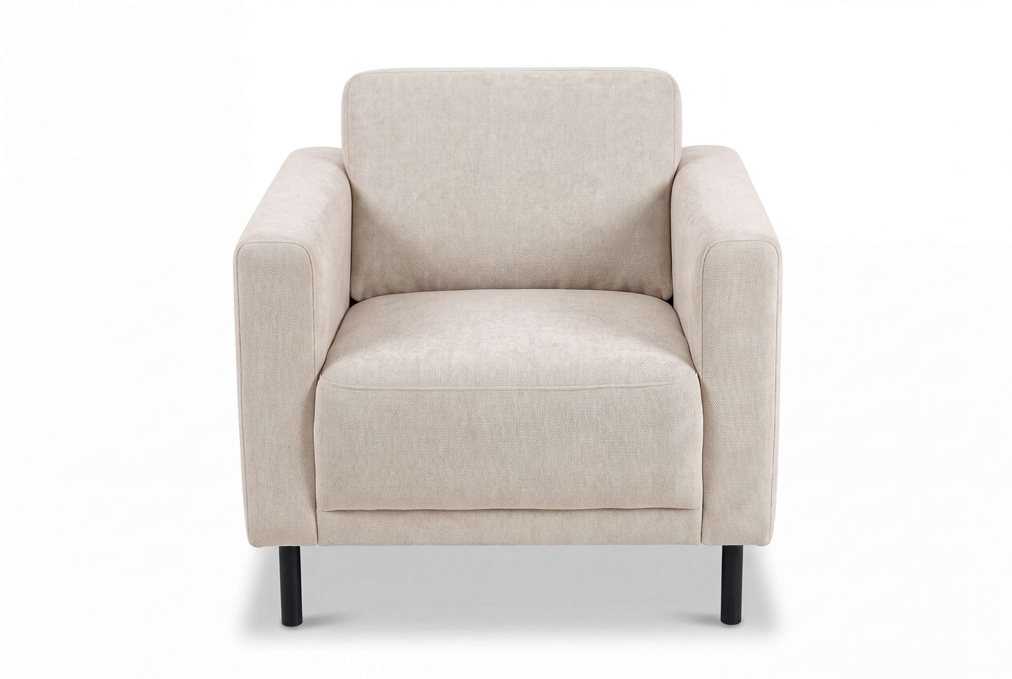 GOODproduct Fauteuil »Sveeva, Breite 78 cm, schwarze Metallfüsse« tissu structuré durable, plusieurs couleurs au choix