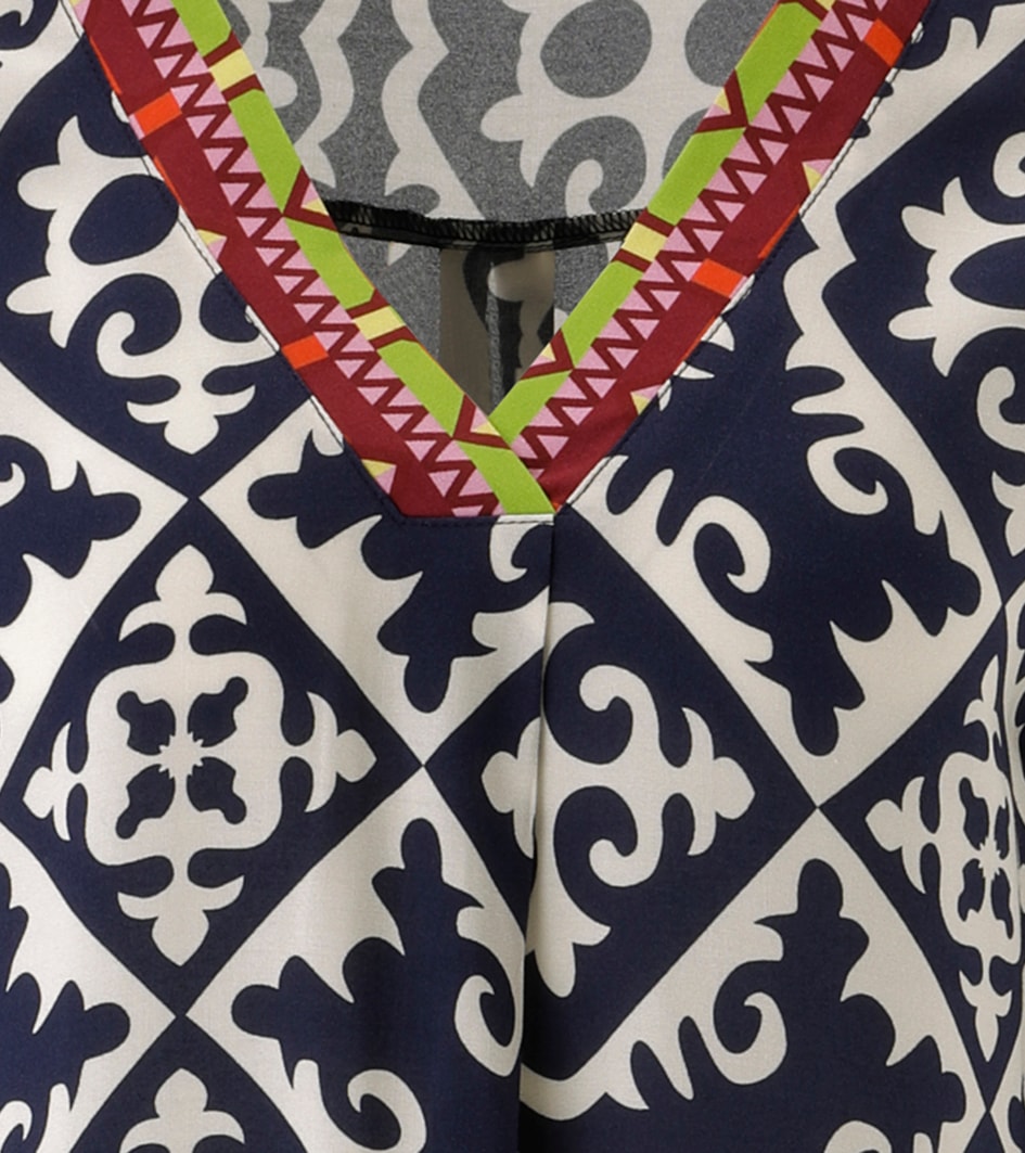 Aniston SELECTED Robe chemisier mit stylischem, ornamentalem Allover-Druck - NEUE KOLLEKTION