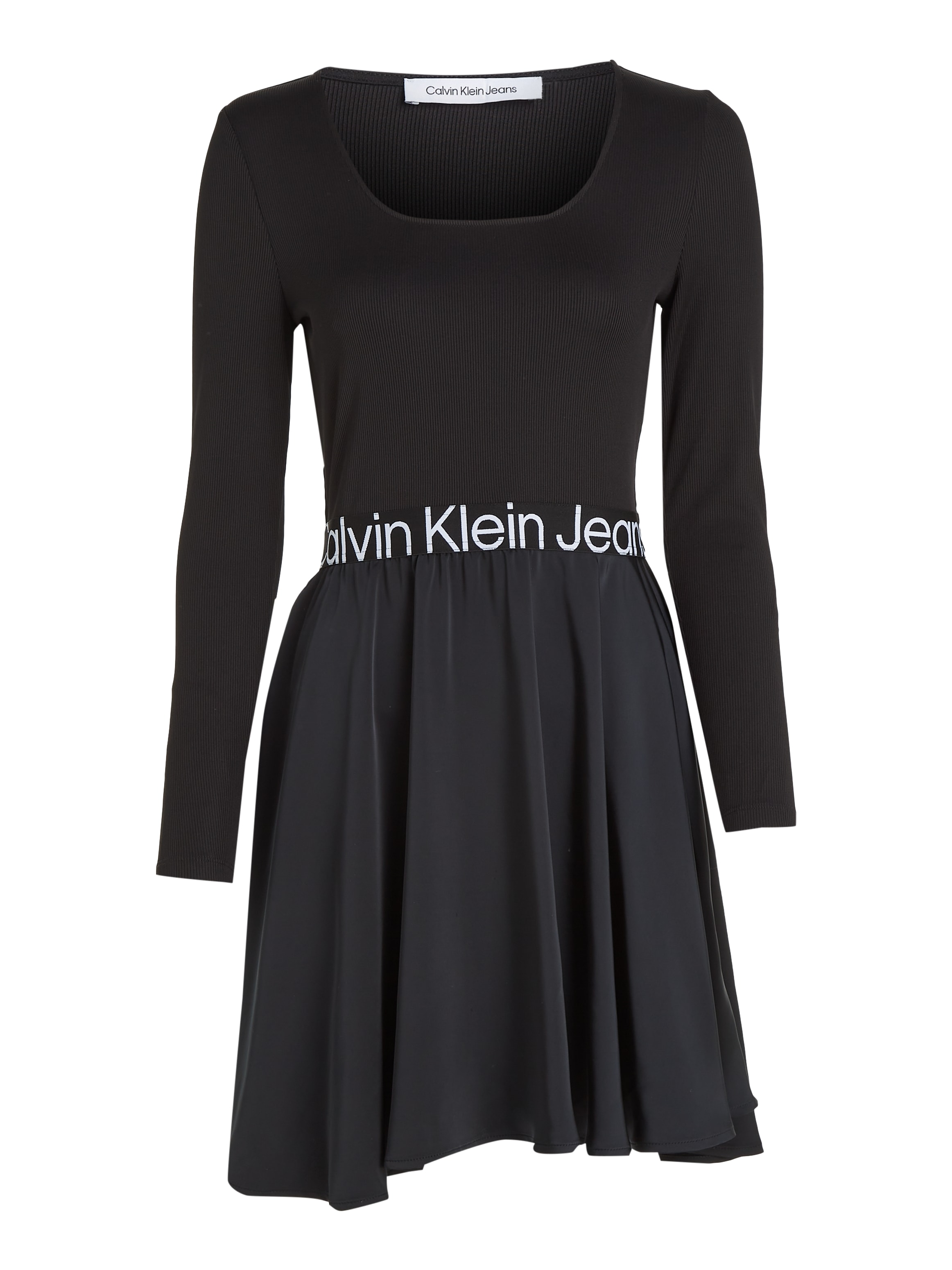 Calvin Klein Jeans Blusenkleid »LOGO ELASTIC LS DRESS«