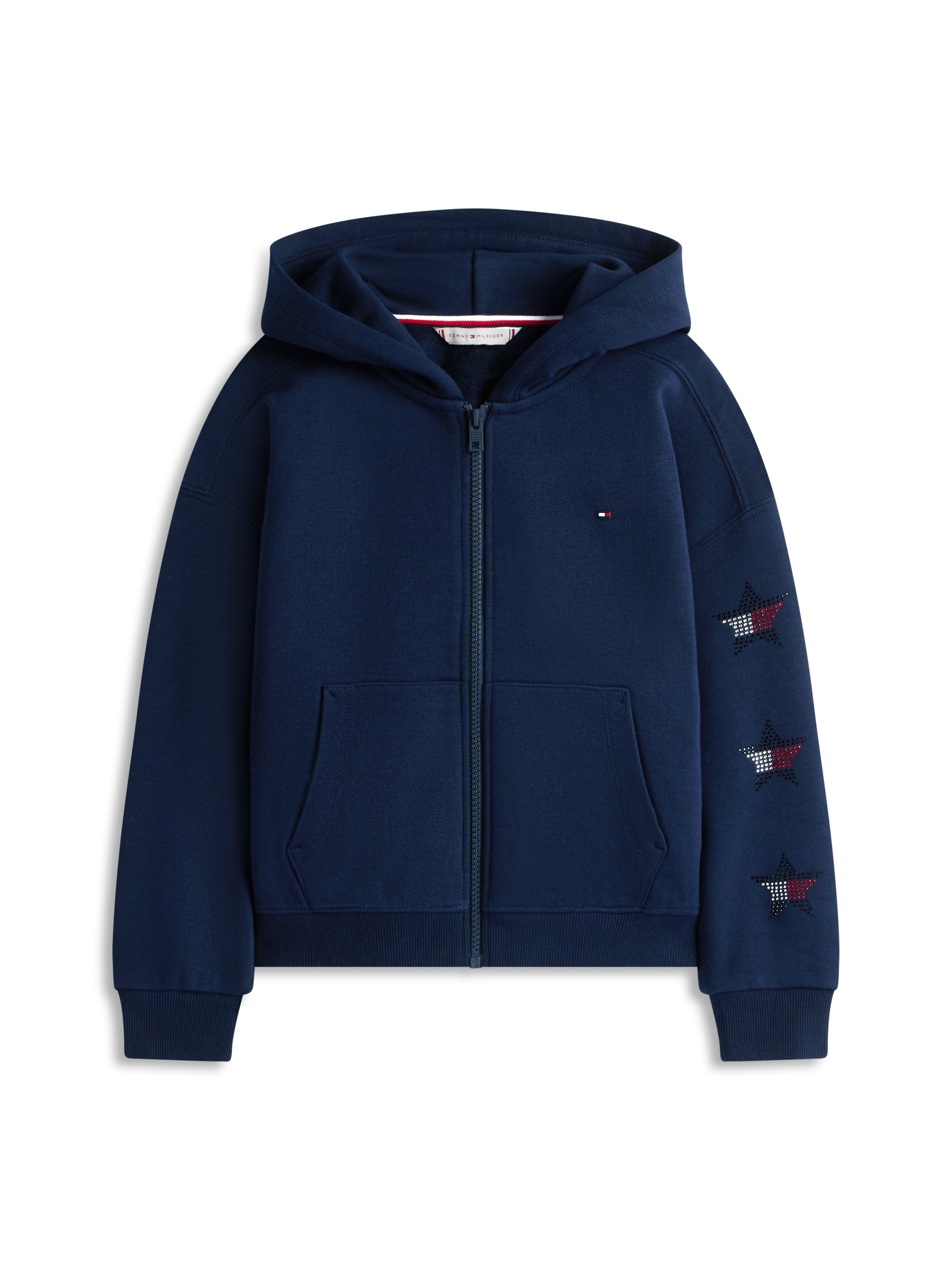 Tommy Hilfiger Veste sweat »STAR ZIP THROUGH HOODIE« Kinder bis 16 Jahre, mit Flag-Sternen aus Strass-Steinen