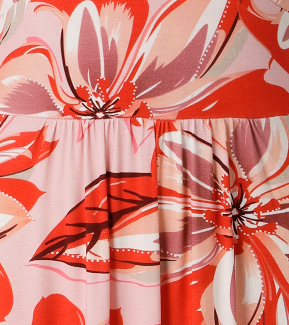 Aniston CASUAL Sommerkleid mit farbharmonischen, grossflächigen Blüten bedruckt - NEUE KOLLEKTION