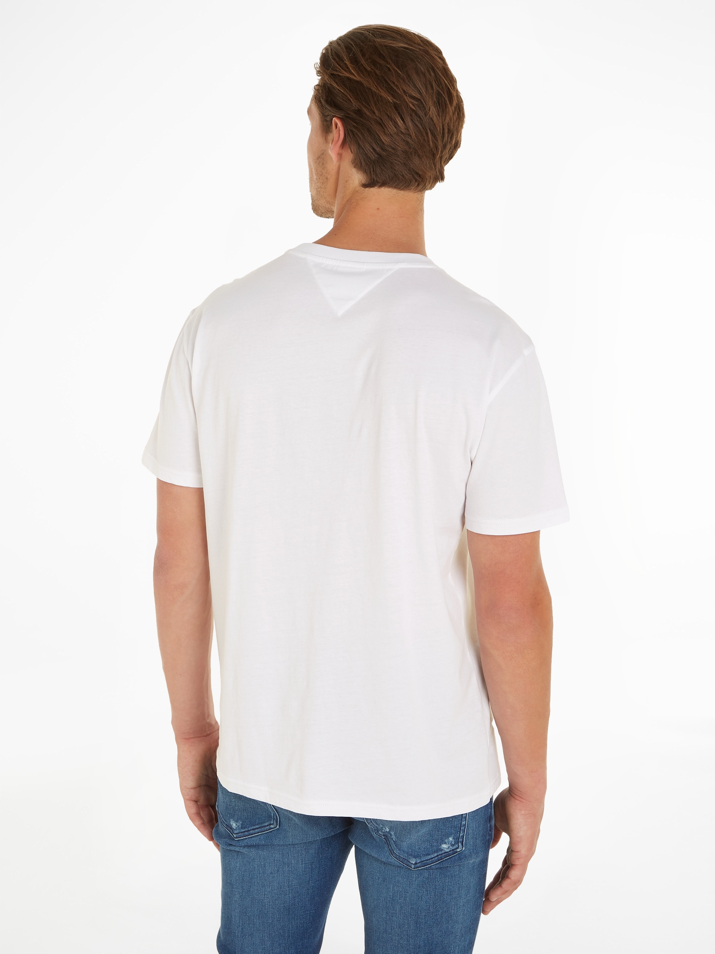 Tommy Jeans T-Shirt »TJM SLIM 2PACK S/S FLAG DNA TEE«, (Packung, 2er), mit grossem Logodruck auf der Brust