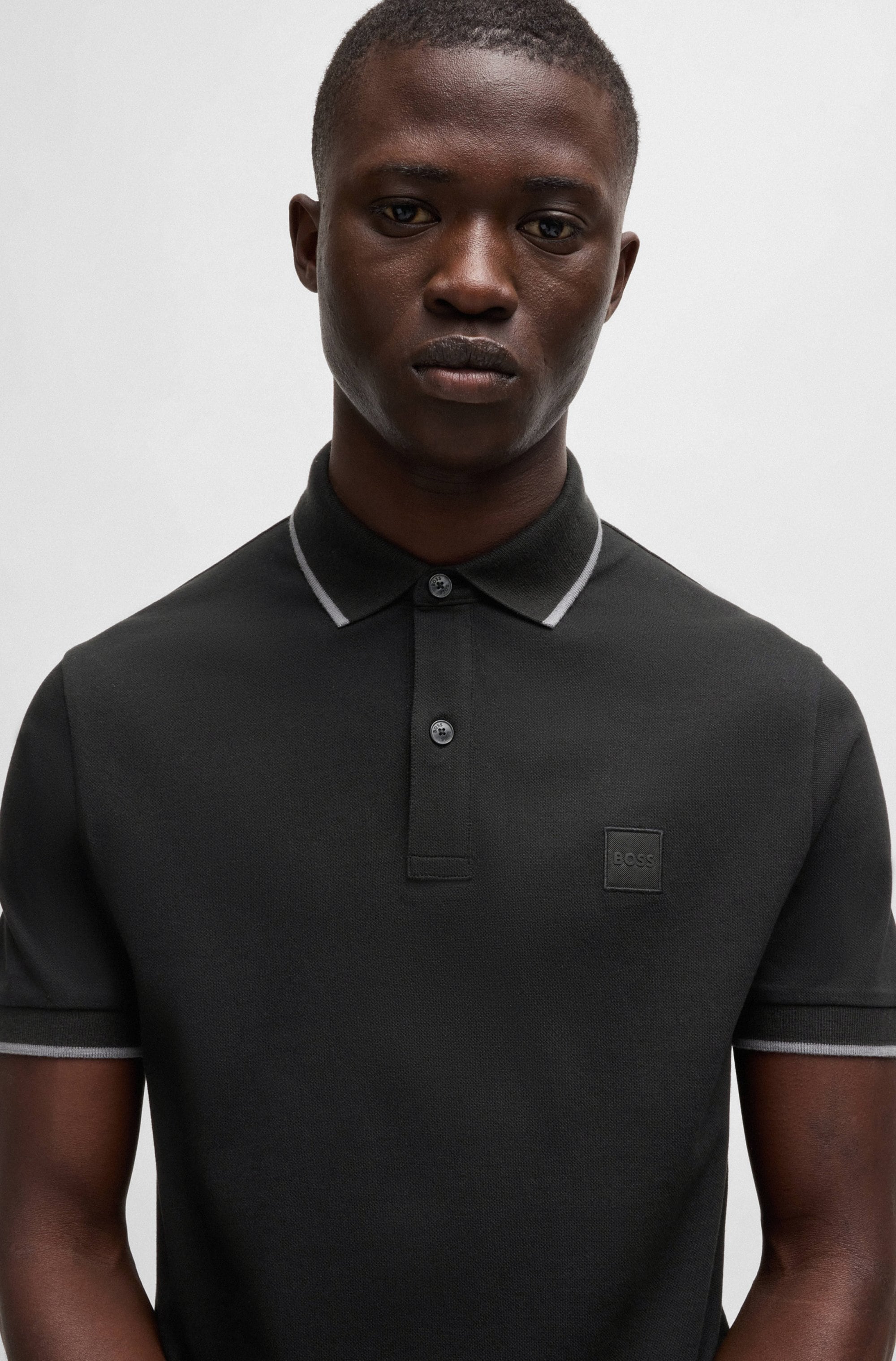 BOSS ORANGE Polo »Passertip« mit BOSS Logo-Badge