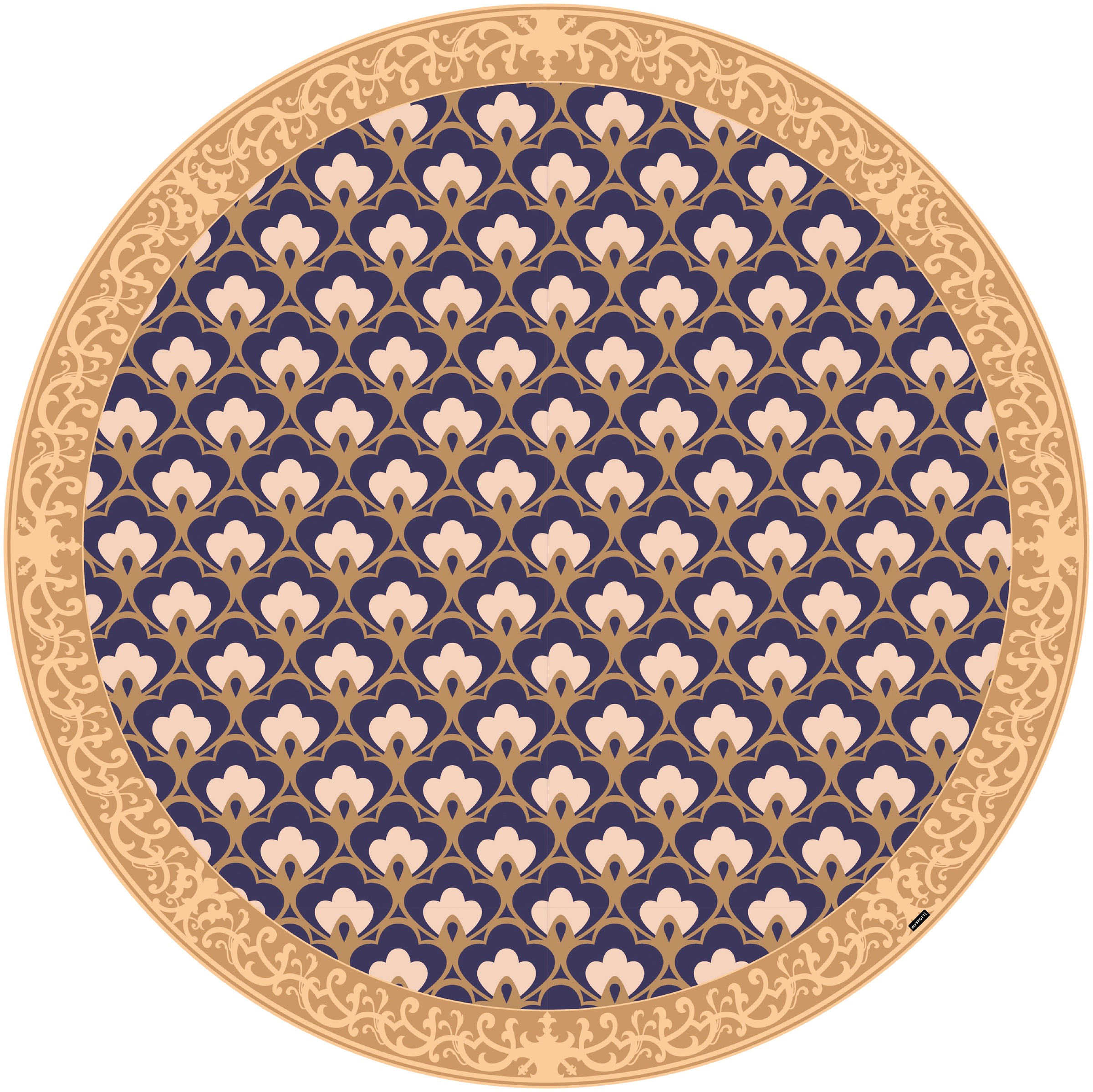 Image of MySpotti Vinylteppich »Buddy Elisabeth«, rund, 0,5 mm Höhe, rund, wasserfest und statisch haftend bei Ackermann Versand Schweiz