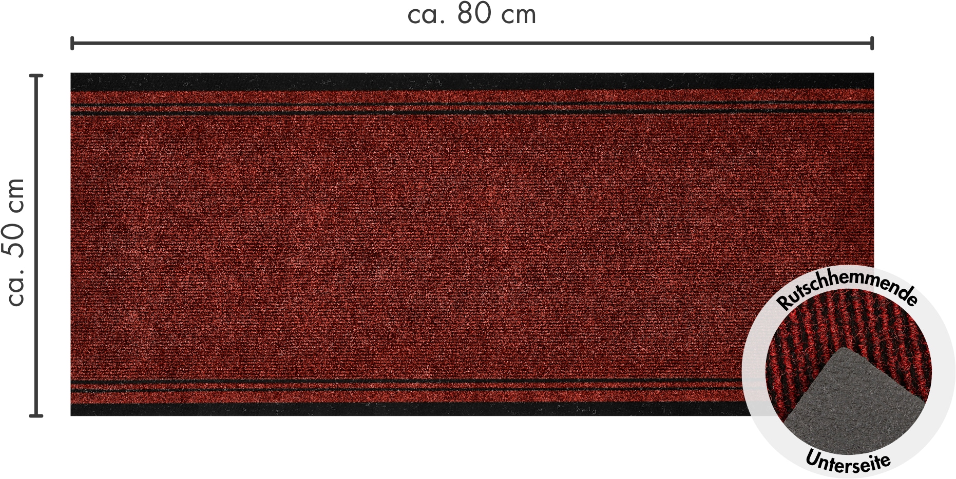 Andiamo Läufer »Mitch, Made in Belgium« rechteckig 6 mm Höhe Schmutzfangläufer, meliert, mit Bordüre, In- und Outdoor geeignet