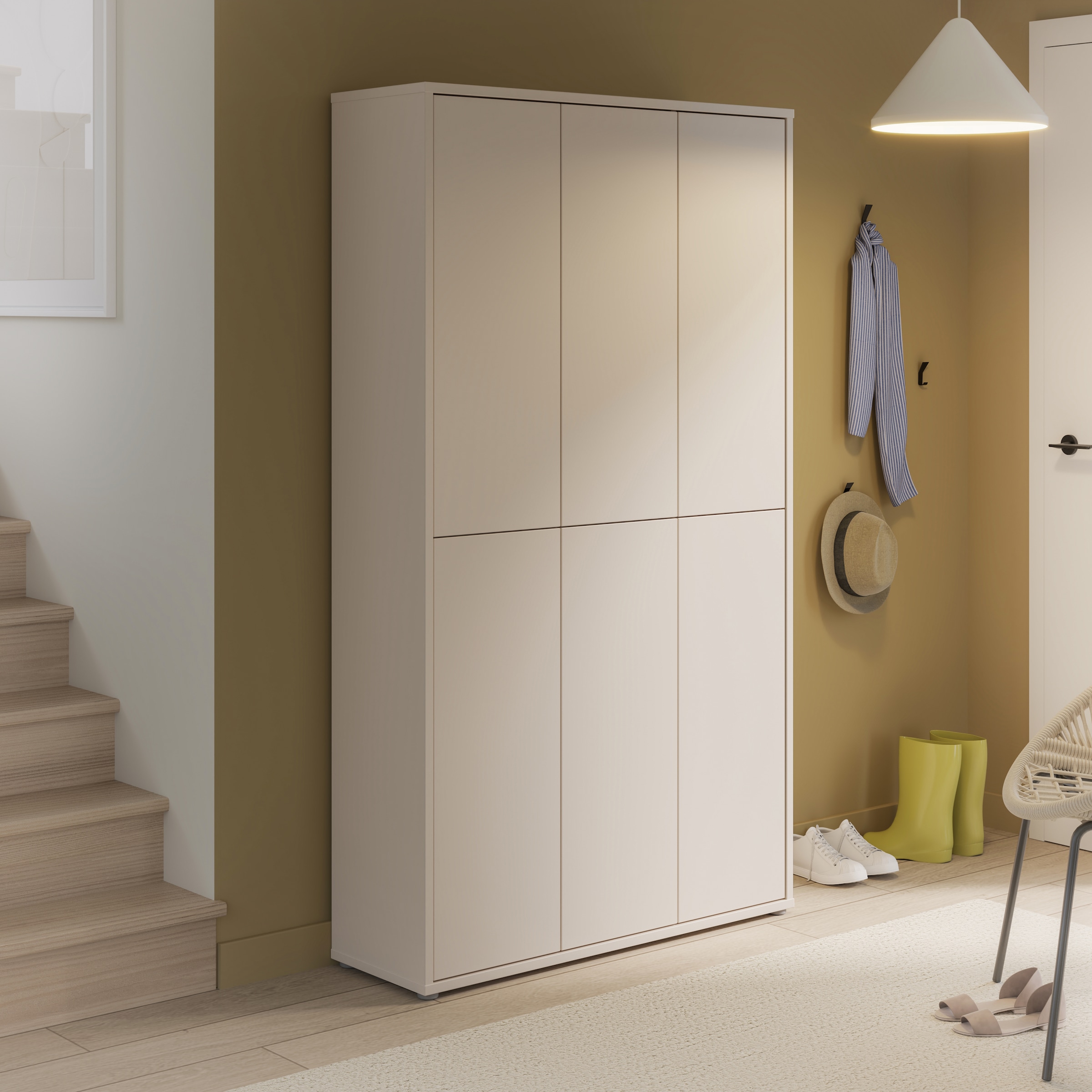 FORTE Armoire à chaussures »Alice Springs, Schuhschrank, B/H/T 109,2/191,9/34,9 cm, 36 Paar Schuhe« L/H/P 109,2/191,9/34,9 cm,  Armoire de rangement, armoire polyvalente, (L/H 109cm x 192cm), avec 16 étagères