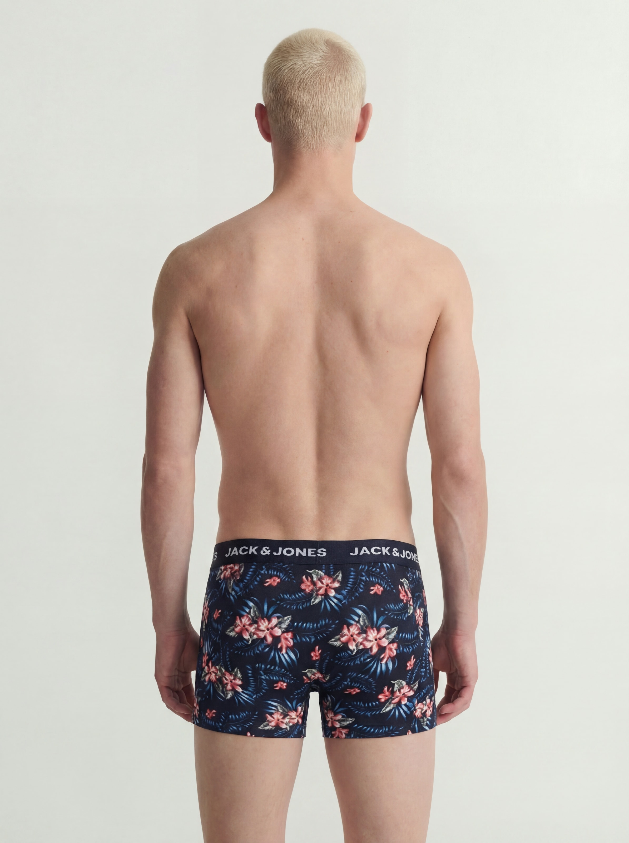 Jack & Jones Tronc »JACLAMINE FLOWER TRUNKS 3 PACK SN« Paquet, 3 cuis mélange de coton, ceinture élastique