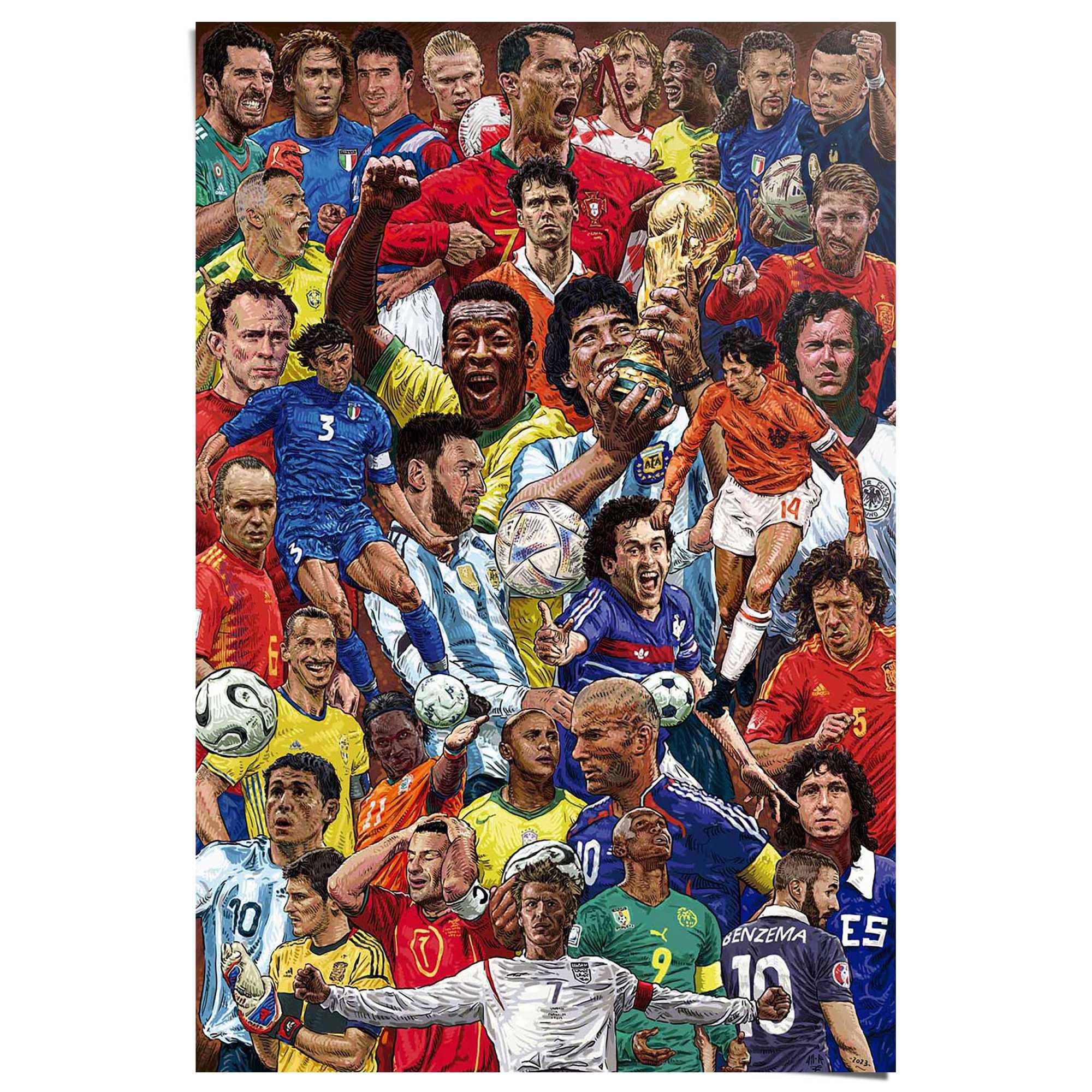 Reinders! Poster »Legendäre Fussballspieler«