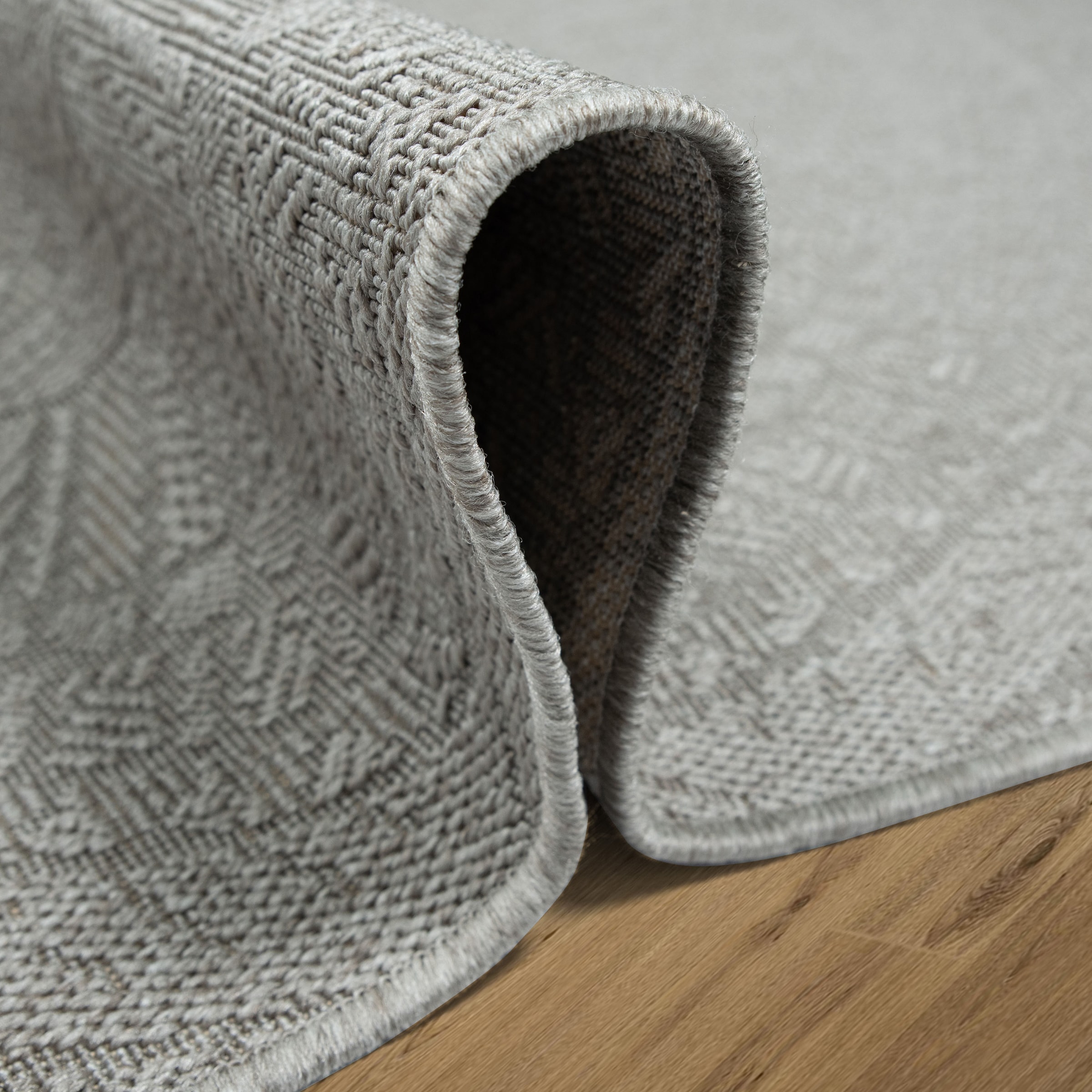 Bruno Banani Teppich »Solan, ethno, boho-inspiriert, In- und Outdoor geeignet« rechteckig 5 mm Höhe Mandala, Kreise, Küche, Wohnzimmer, Camping, Balkon