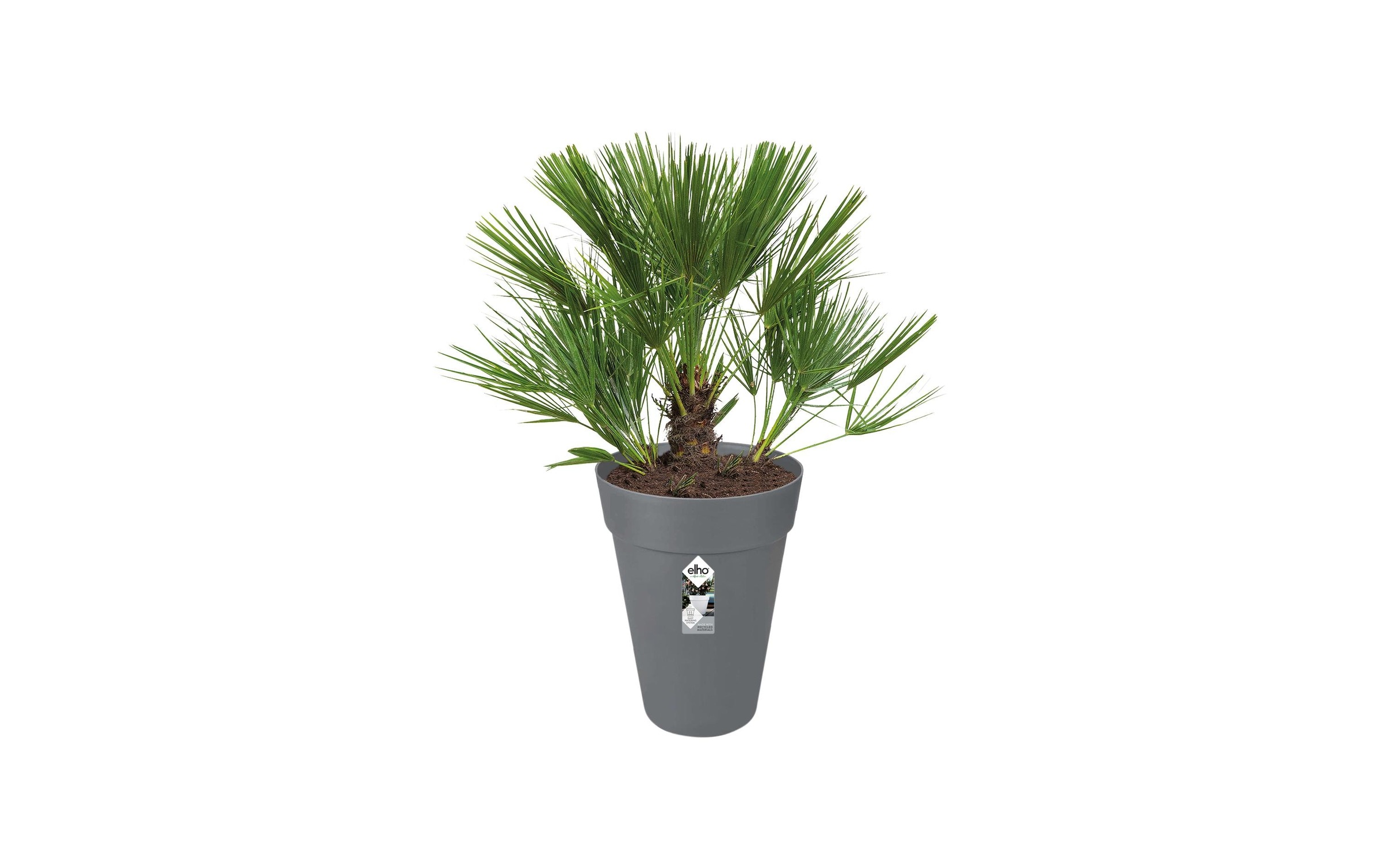Elho - Vaso Da Fiori Alto Rotondo Loft Urban - Ø 35 Cm - Grigio Antracite