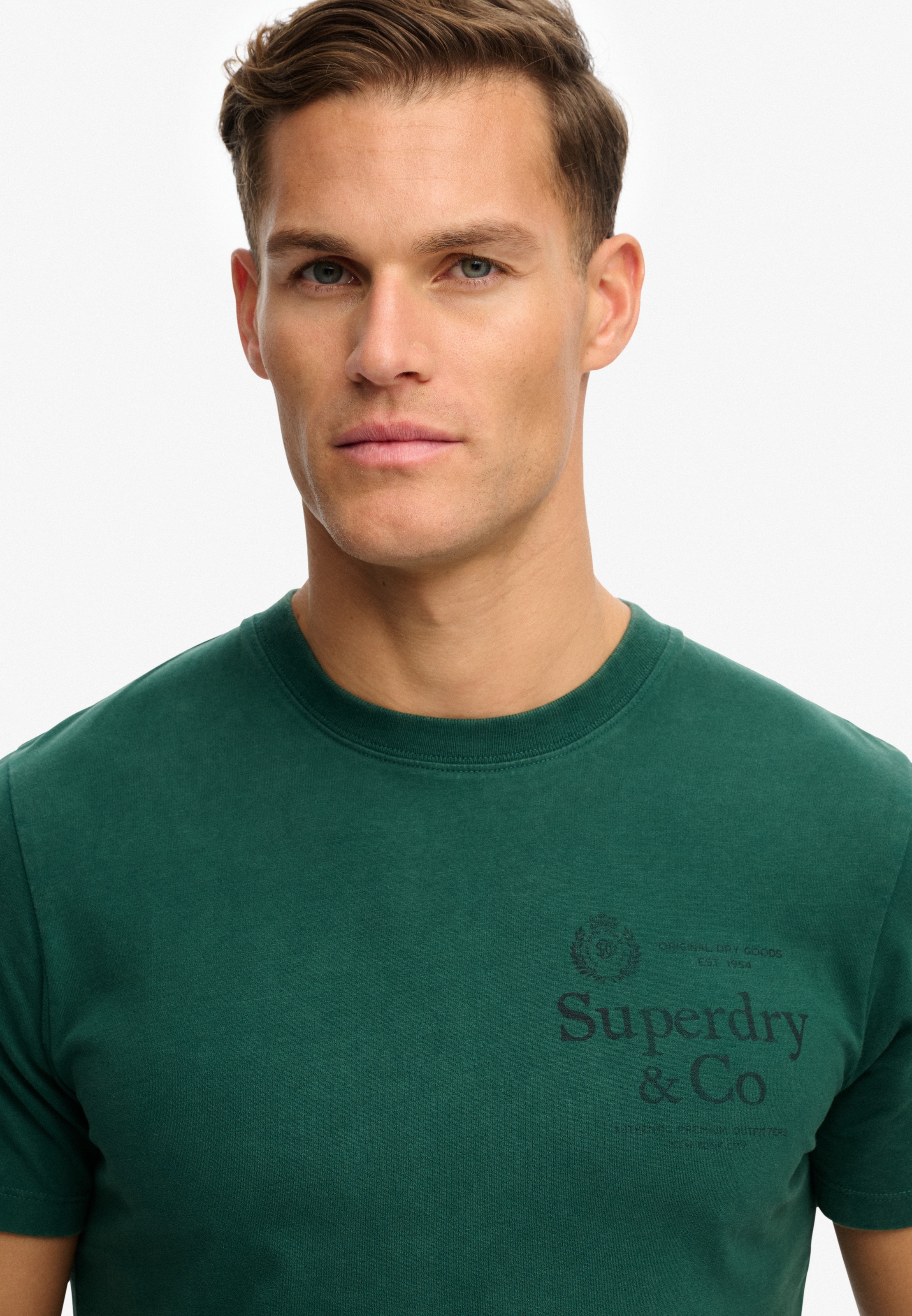Superdry Shirt à col rond »1954 Company Relaxed Tee« coton, coupe décontractée