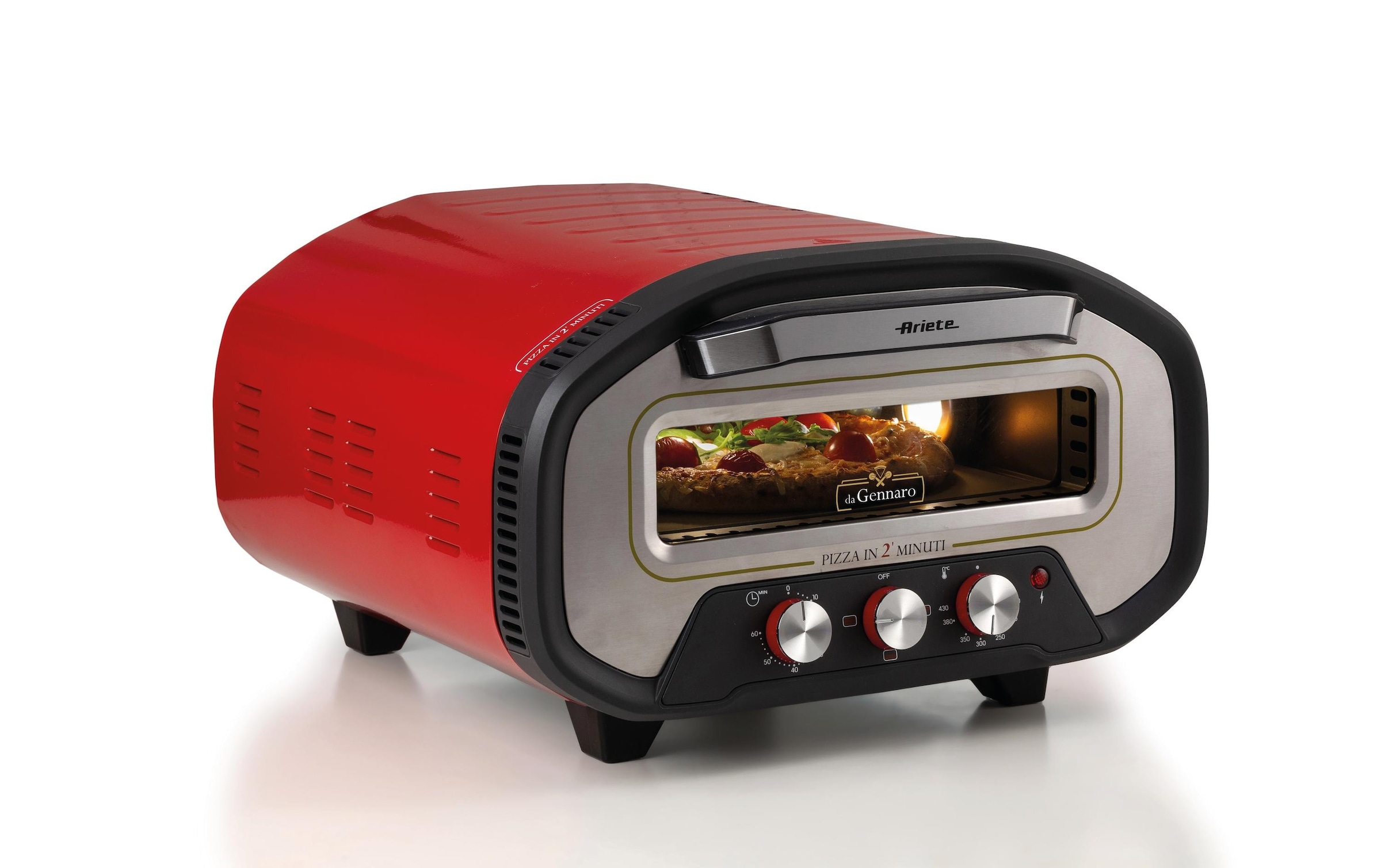 Ariete Four à pizza »3901« jusqu’à 430°C, pierre à pizza amovible, accessoires inclus