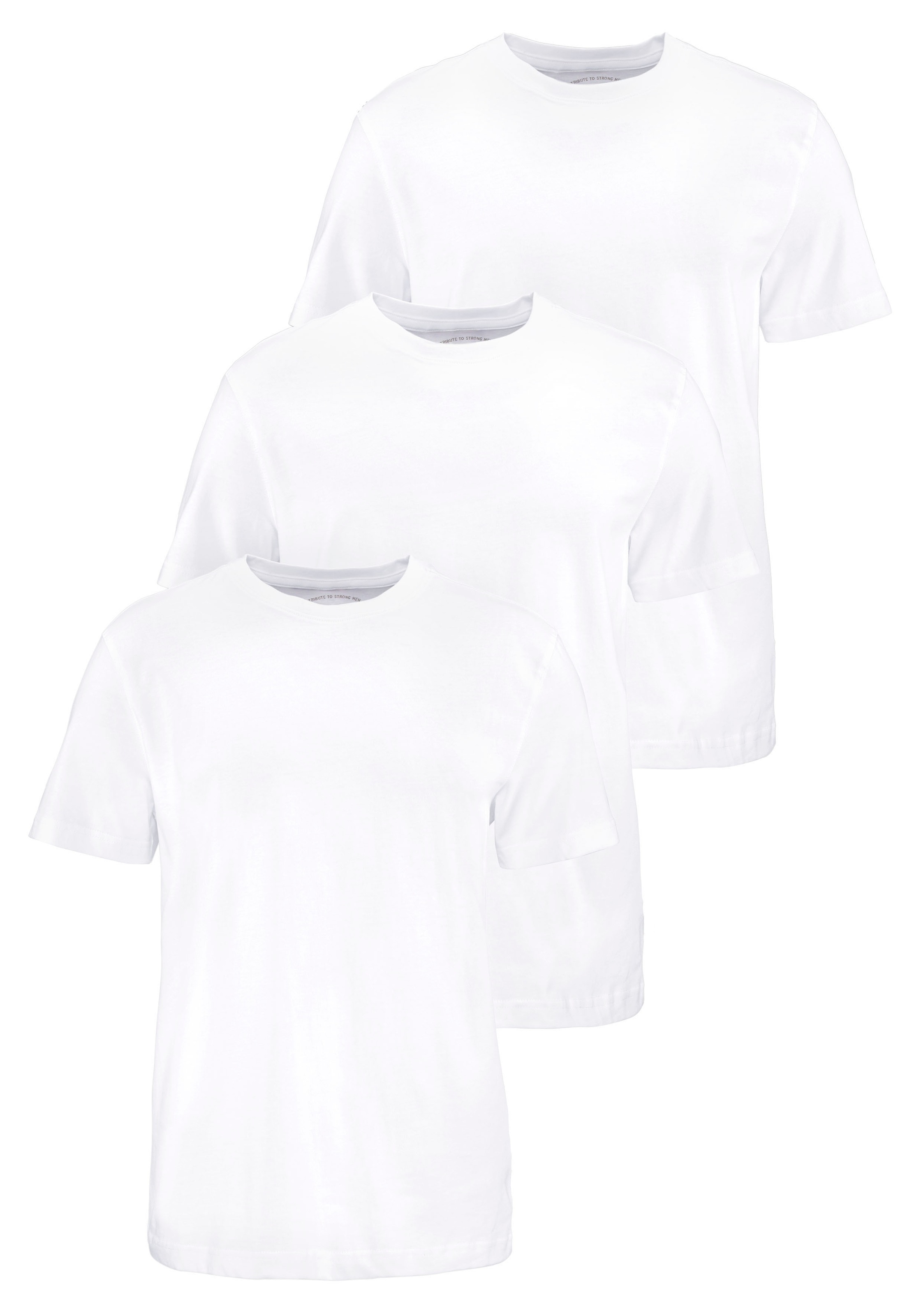 Image of Man's World T-Shirt, (Packung, 3 tlg., 3er-Pack), Basic T-Shirt mit trageangenehmer Qualität bei Ackermann Versand Schweiz