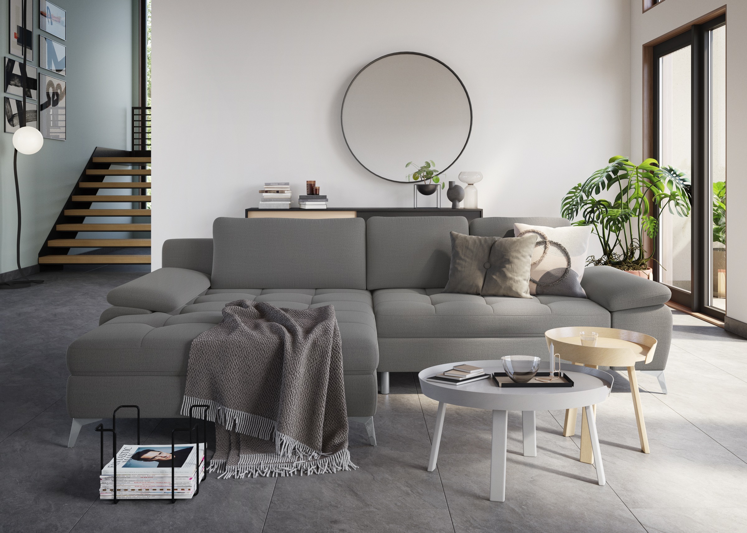 sit&more Ecksofa »Latigo L-Form« mit Mega-Recamiere, wahlweise mit Schlaffunktion und Bettkasten