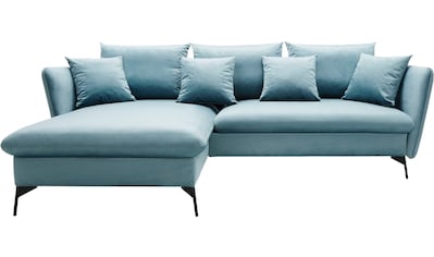 ♕ ATLANTIC home collection Sofa »Glenn«, mit Seitentasche, Rückenkissen und  Wellenunterfederung versandkostenfrei auf