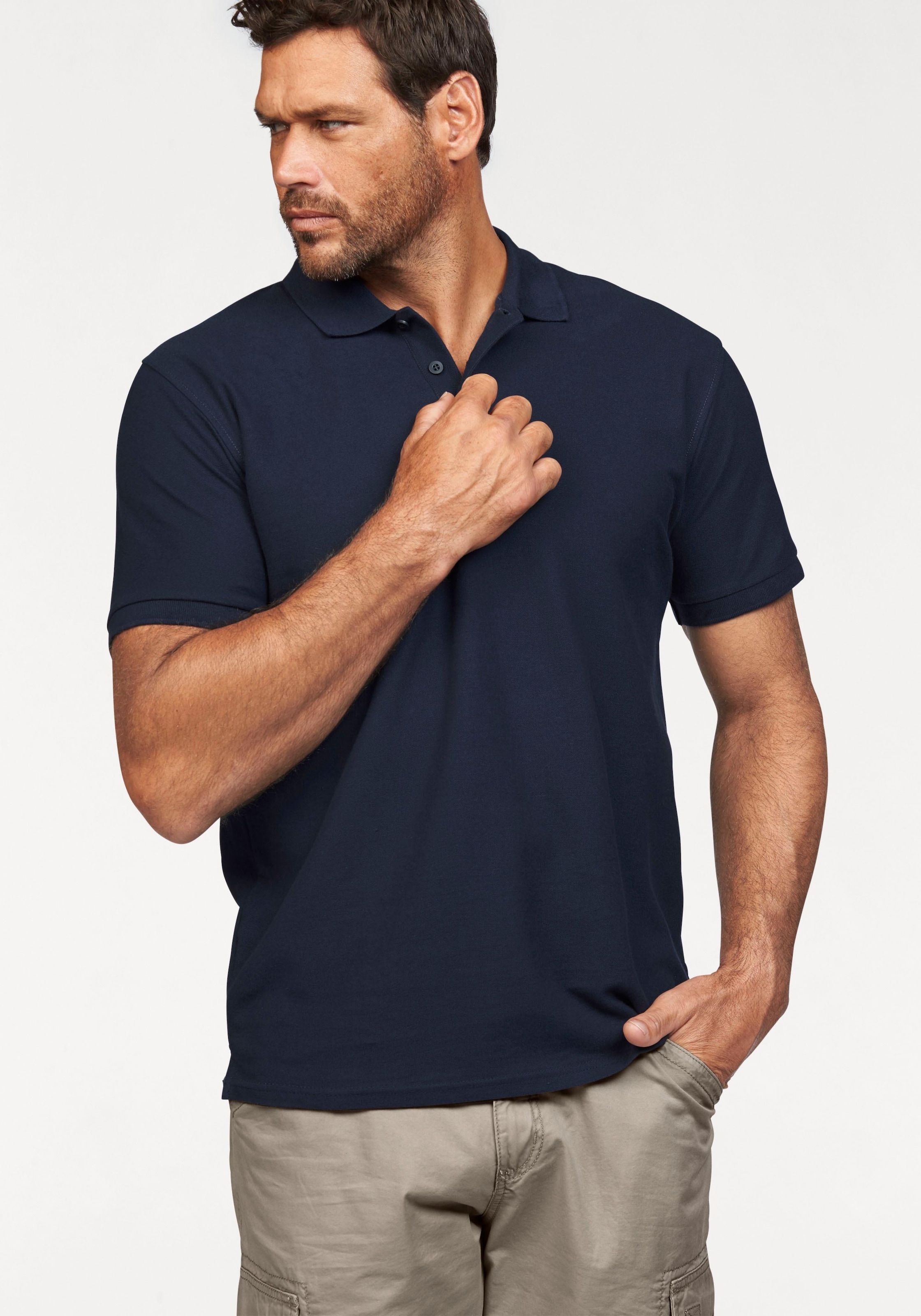 Image of Fruit of the Loom Poloshirt Piqué, unifarben
