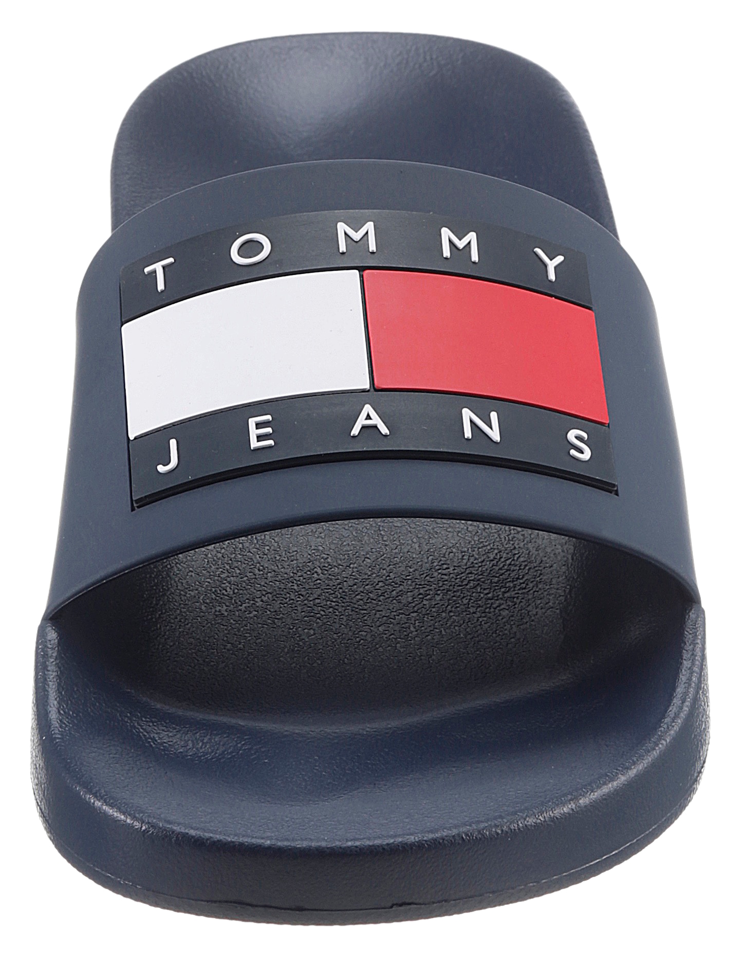 Tommy Jeans Badepantolette »TOMMY JEANS POOL SLIDE ESS«, Sommerschuh, Poolslides, Schlappen, mit plakativer Logoflag