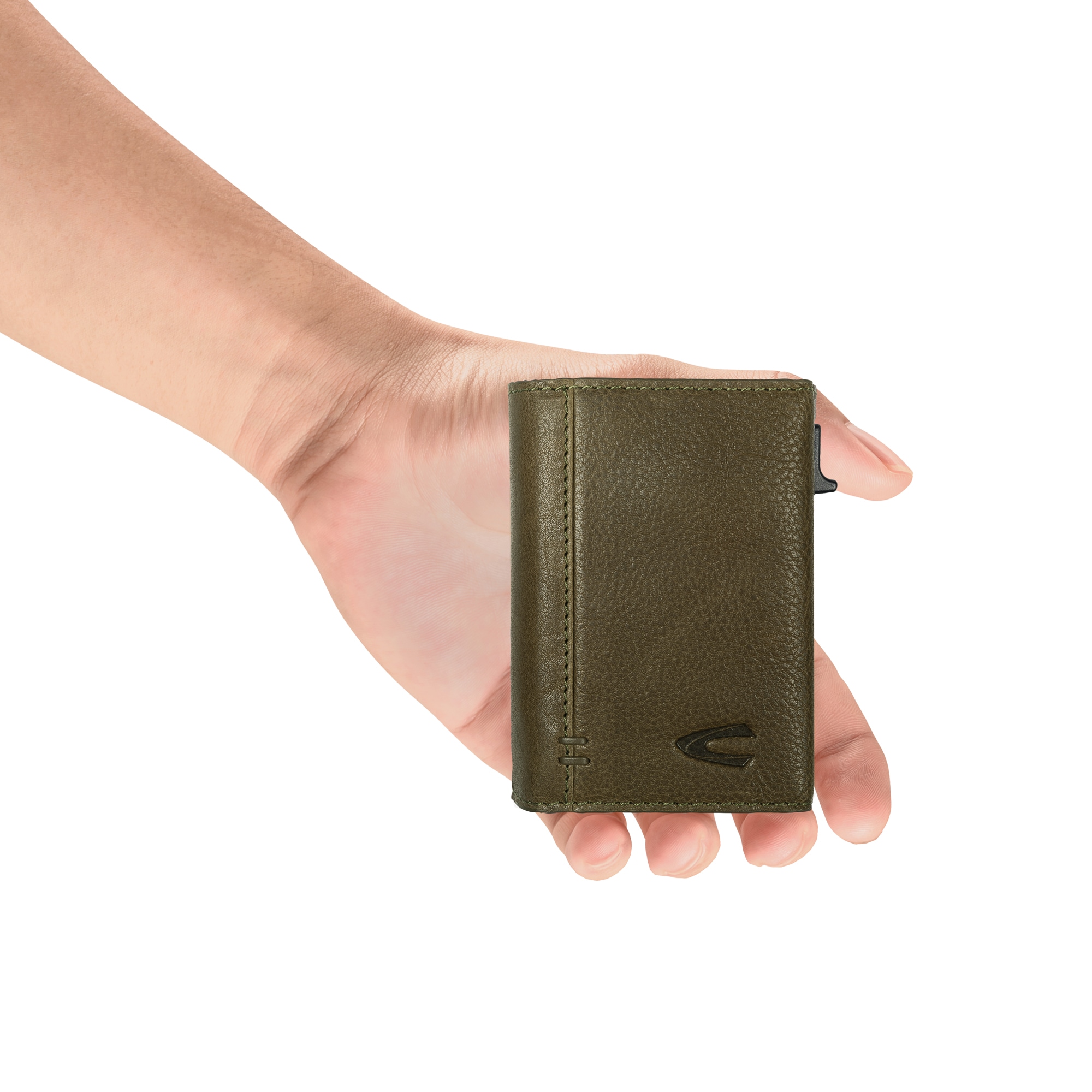 camel active Porte-cartes »Thunder« Portefeuille homme en cuir avec support cartes, fixation magnétique et protection RFID
