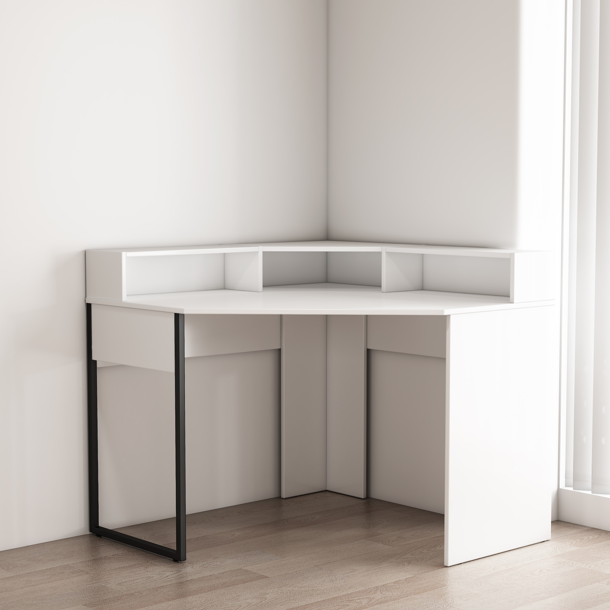 GOODproduct Eckschreibtisch »Moid« Set,  mit Schreibtischaufsatz, modernes Design, B. 100 cm